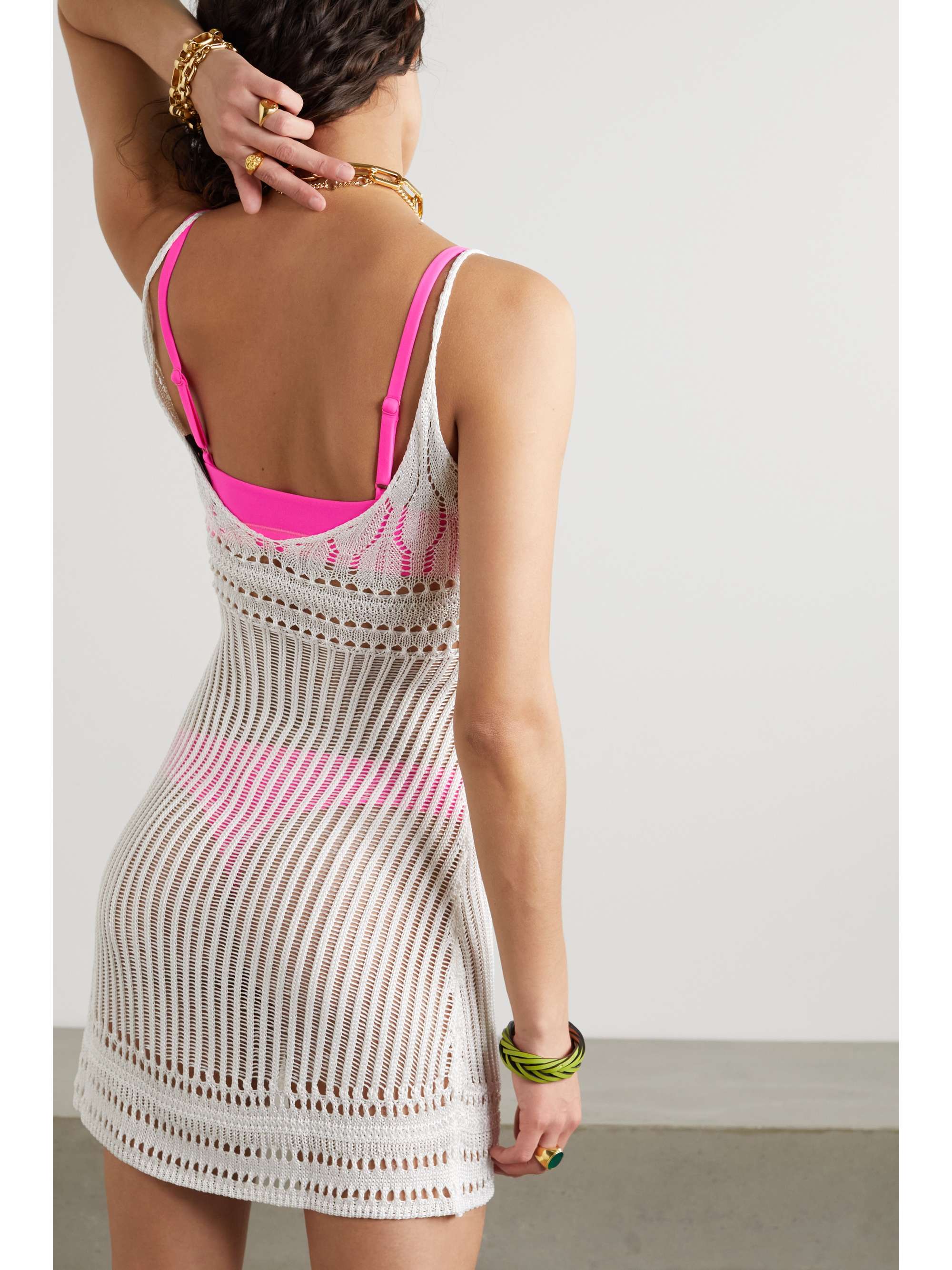 LOEWE + Paula's Ibiza crochet-knit midi dress