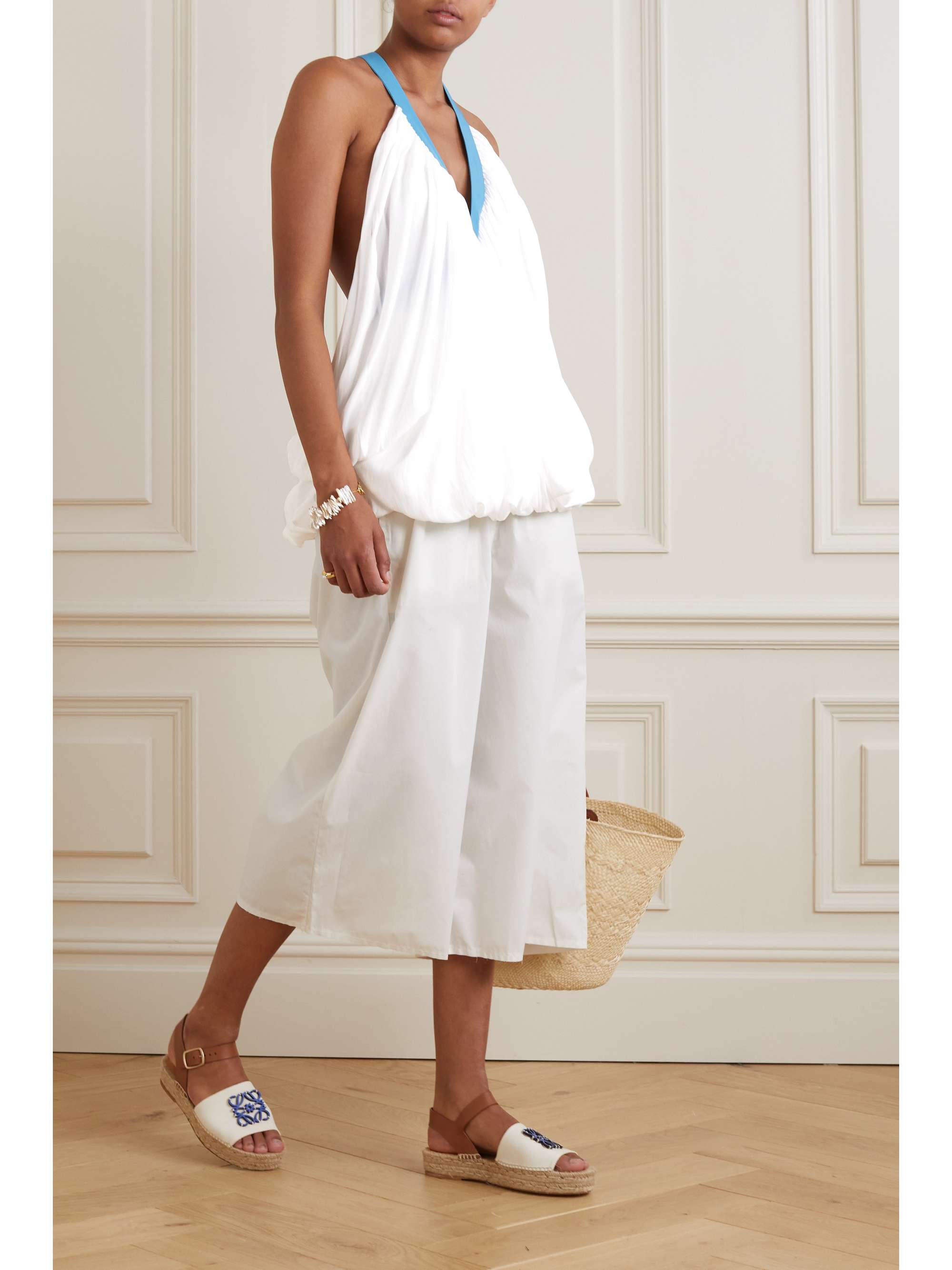 LOEWE Draped satin tank