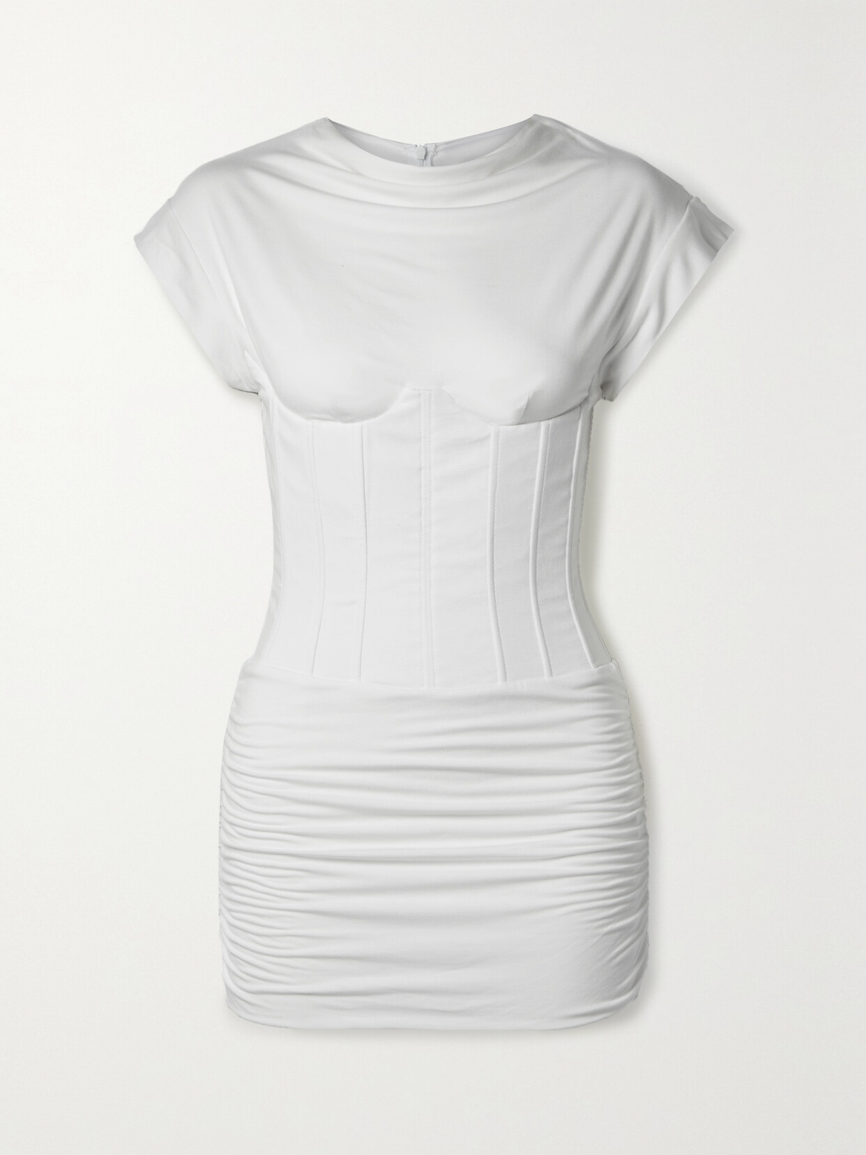 LAQUAN SMITH Ruched Stretch-jersey Mini Dress
