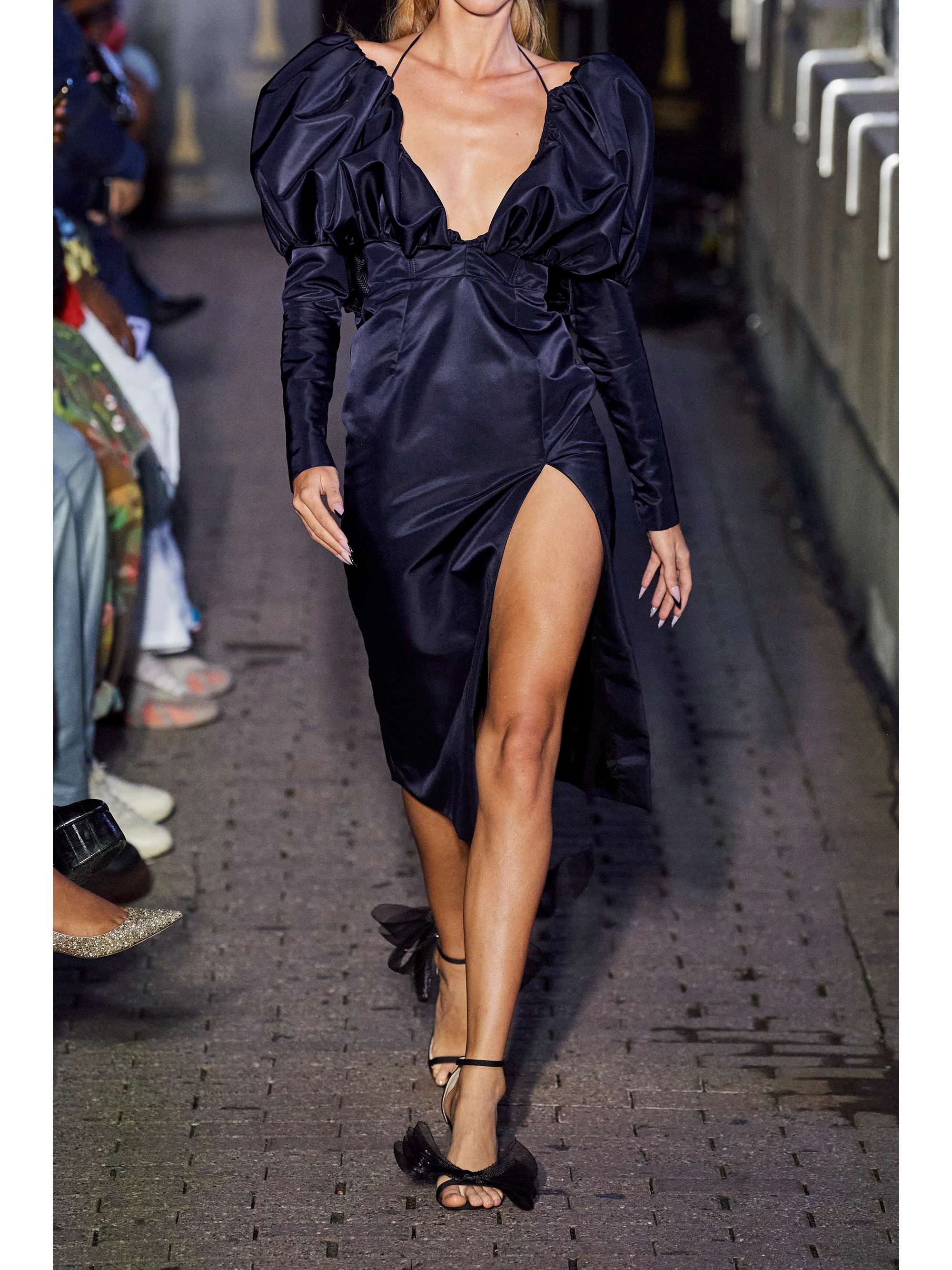 LAQUAN SMITH Faille halterneck midi dress