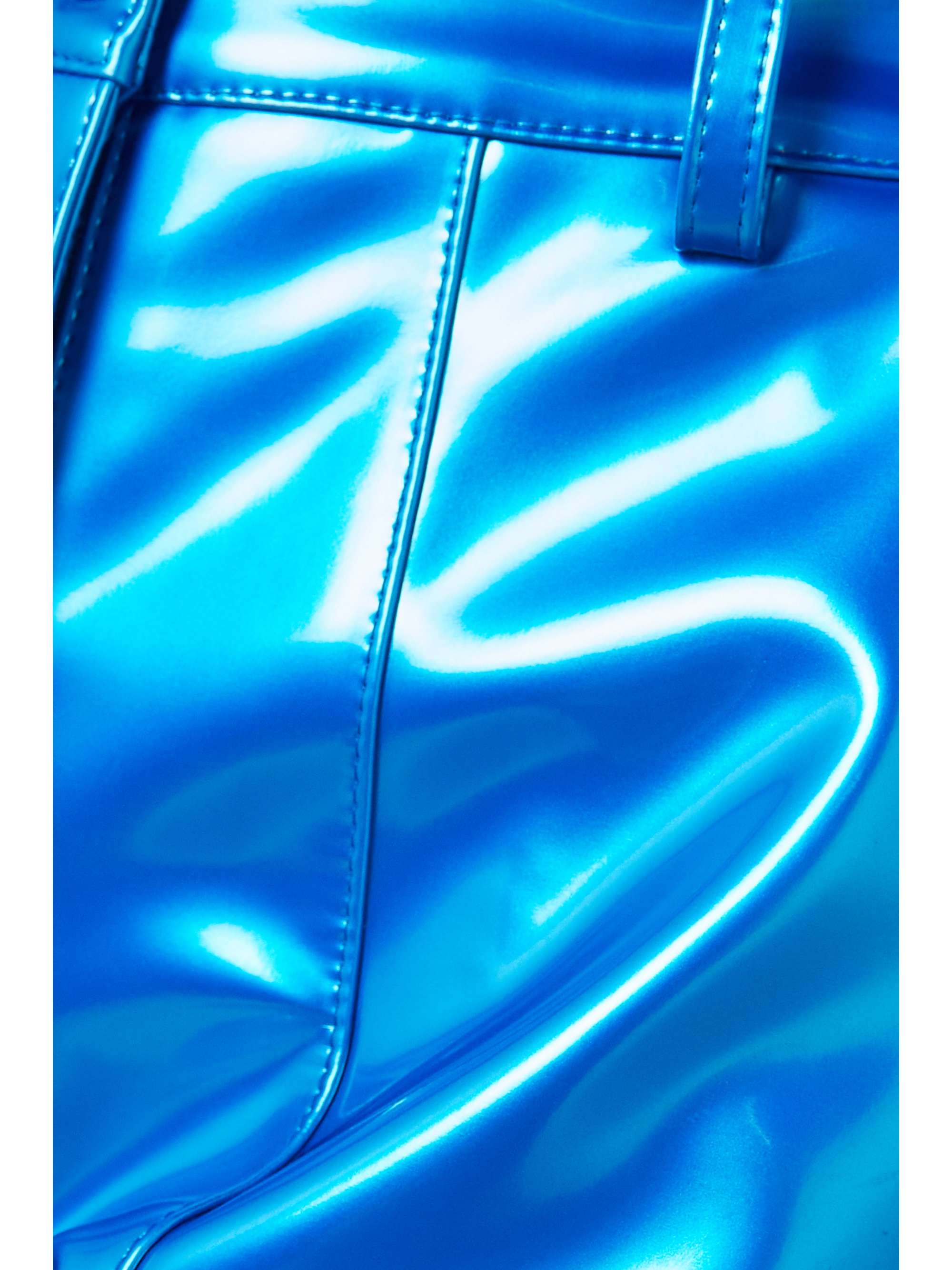 LAQUAN SMITH Hose mit schmalem Bein aus Latex in Metallic-Optik