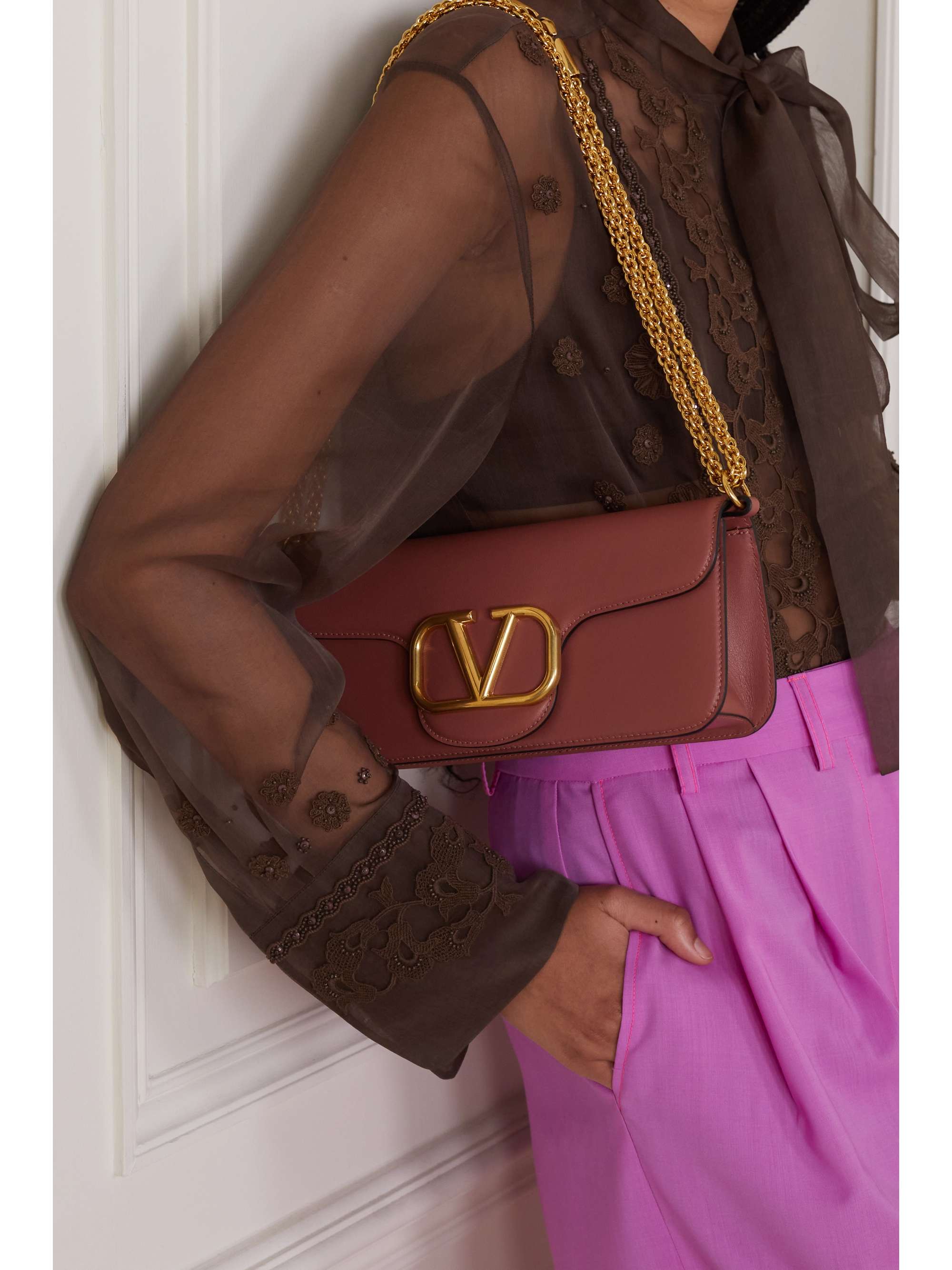 Pink Valentino Garavani VLOGO leather 