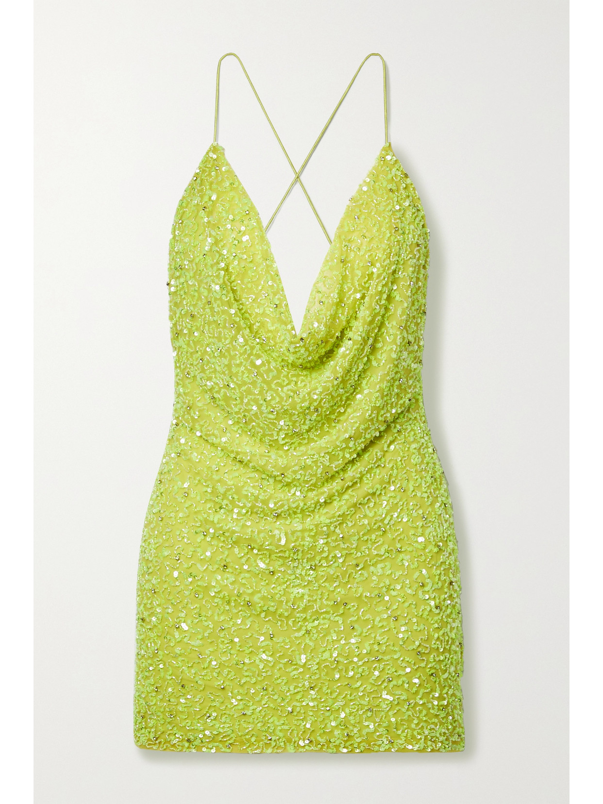 retrofête olivia embellished tulle halterneck gown