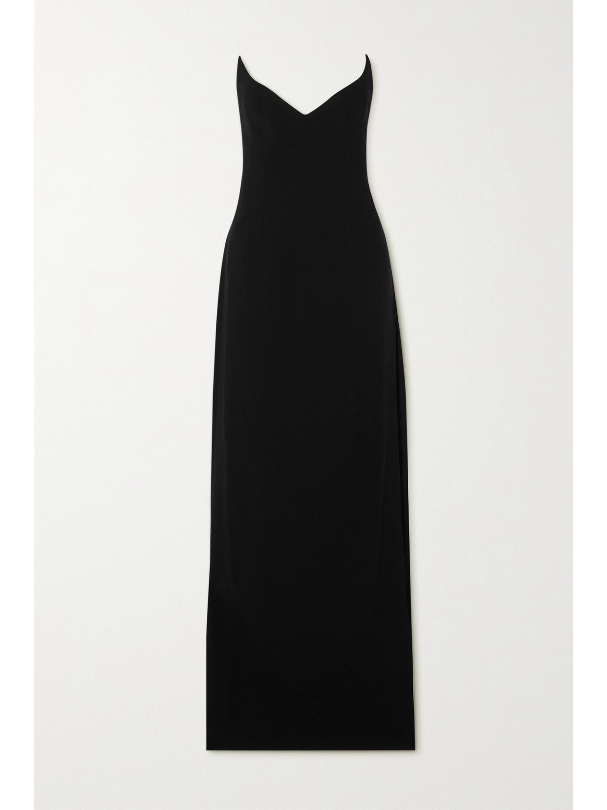 Monot Strapless Crepe Gown In Black