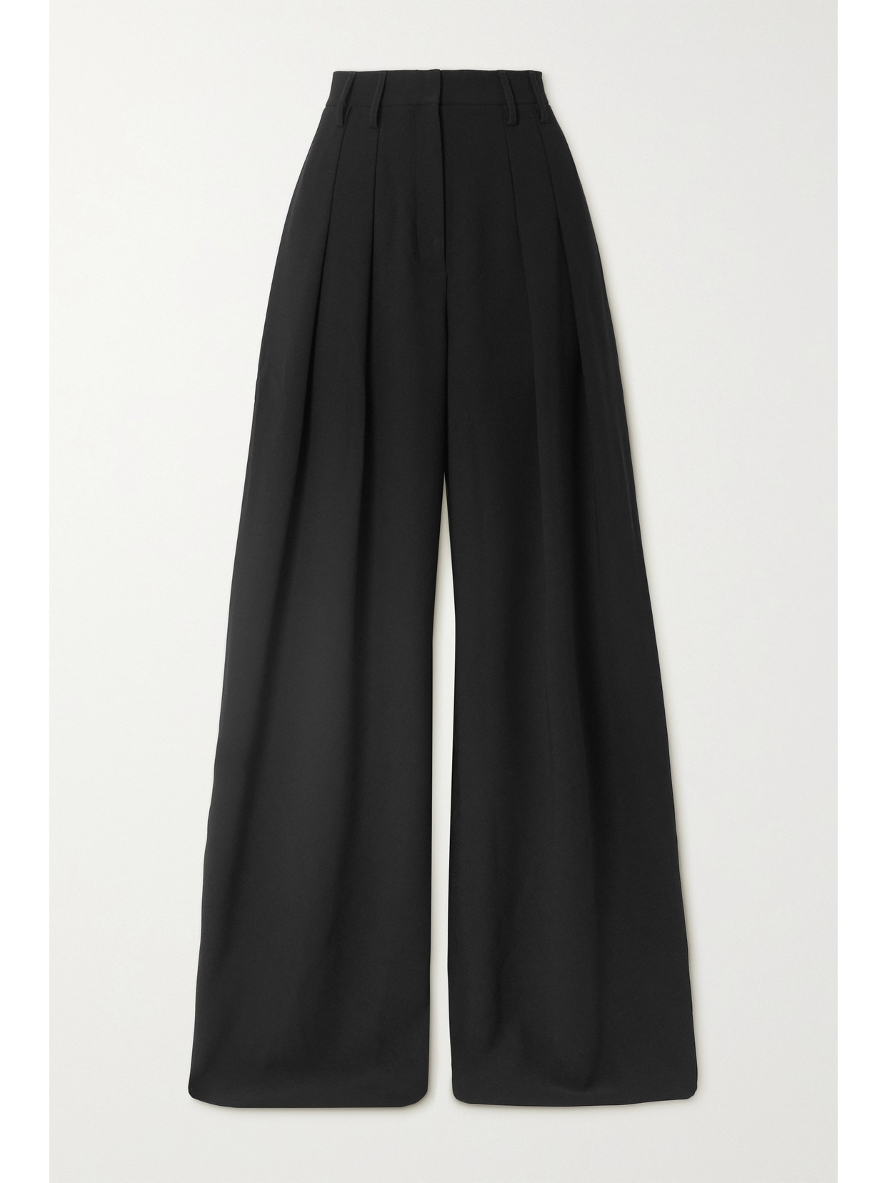 MONOT PLEATED CREPE WIDE-LEG PANTS