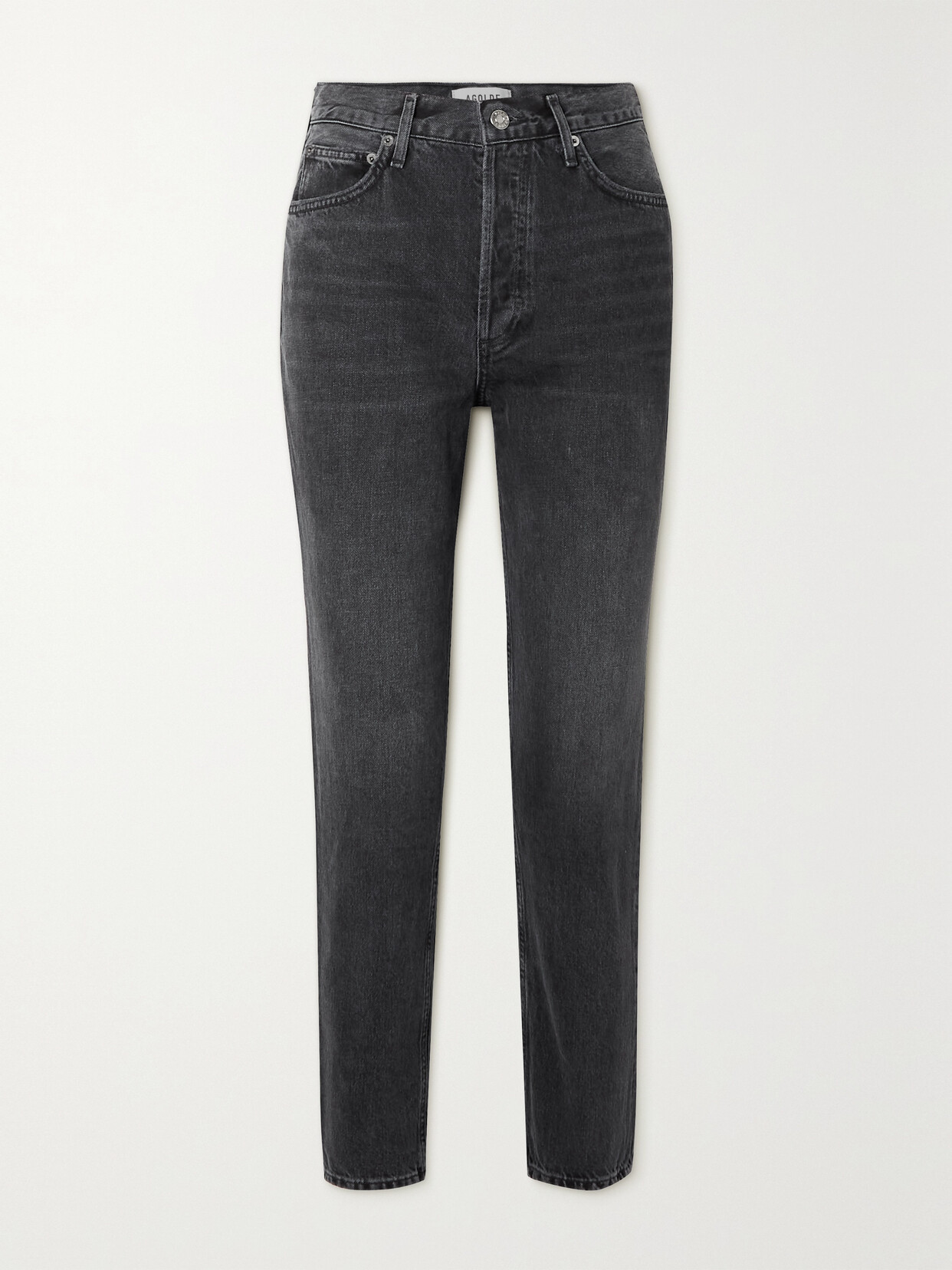 AGOLDE Fen High-rise Straight-leg Organic Jeans - Black