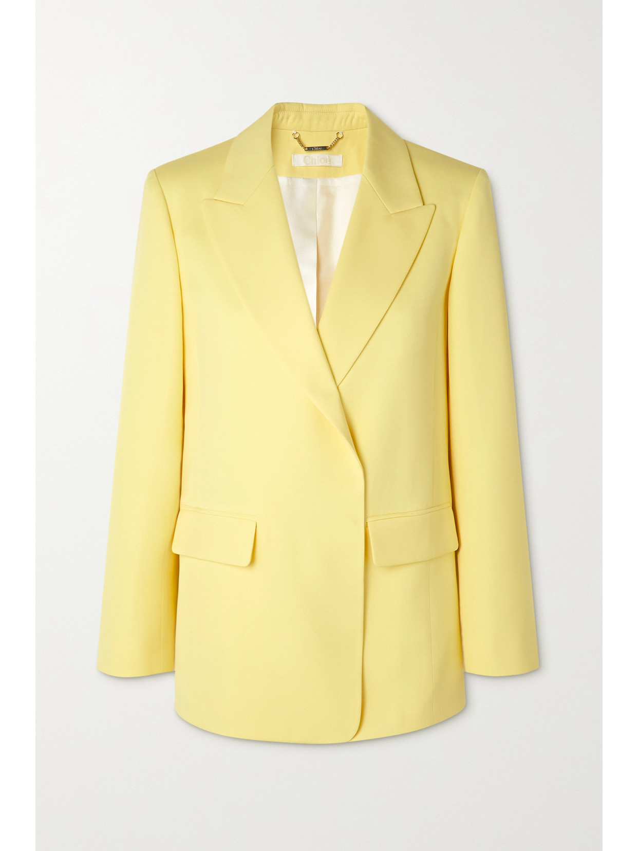 CHLOÉ SILK-SATIN BLAZER