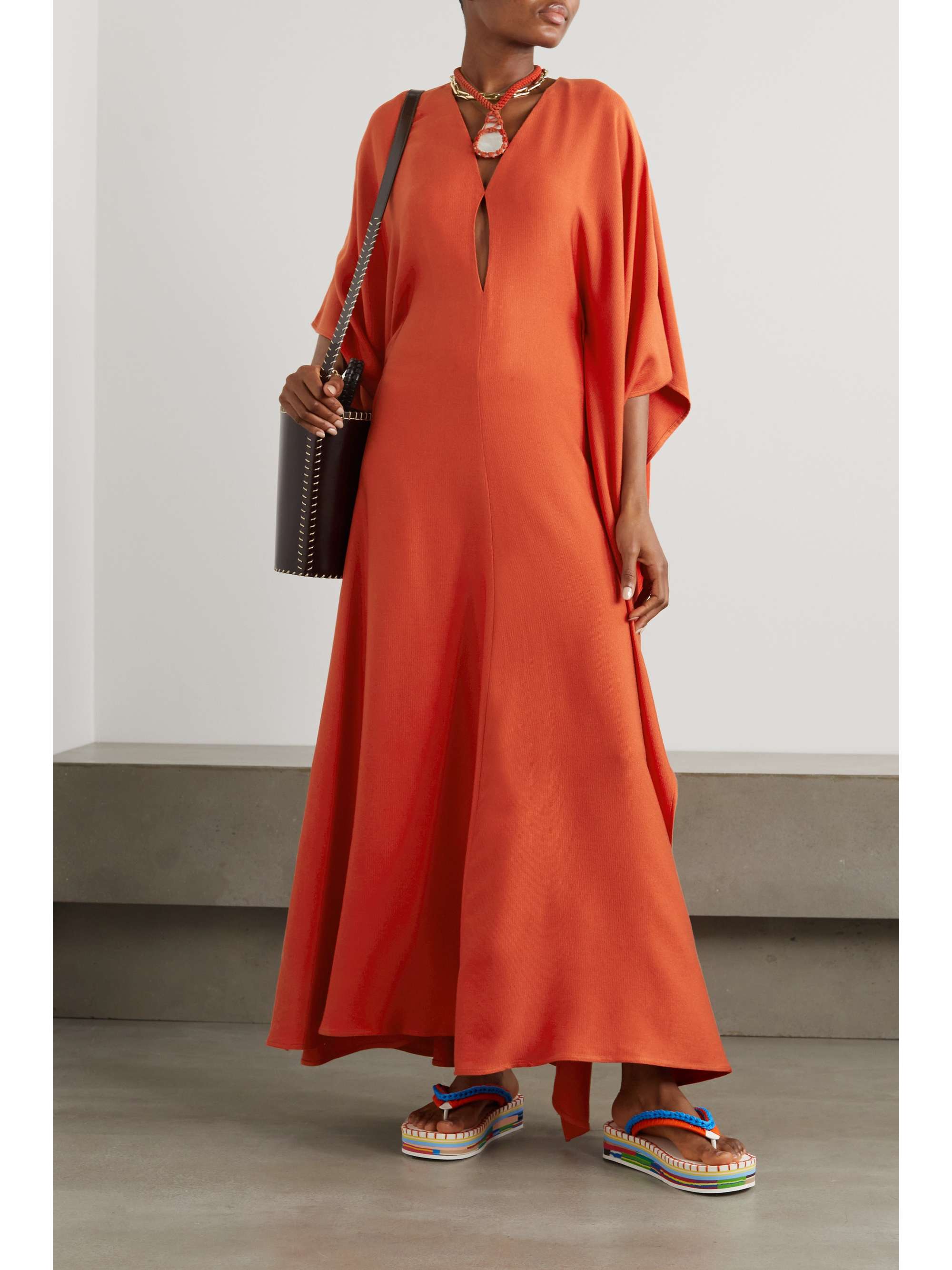embellished silk-jersey maxi dress 