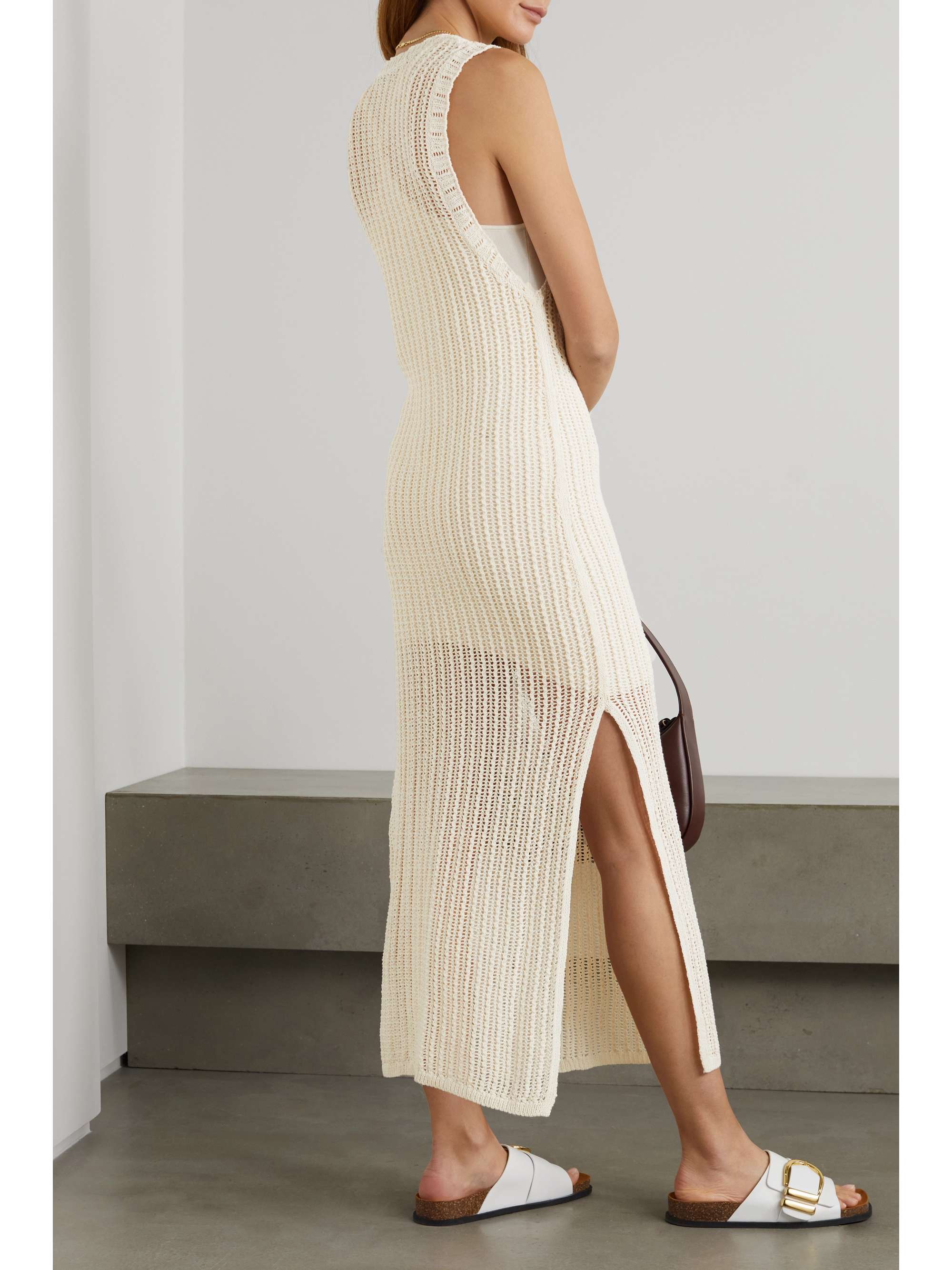 Ivory Riley crochet-knit maxi dress 