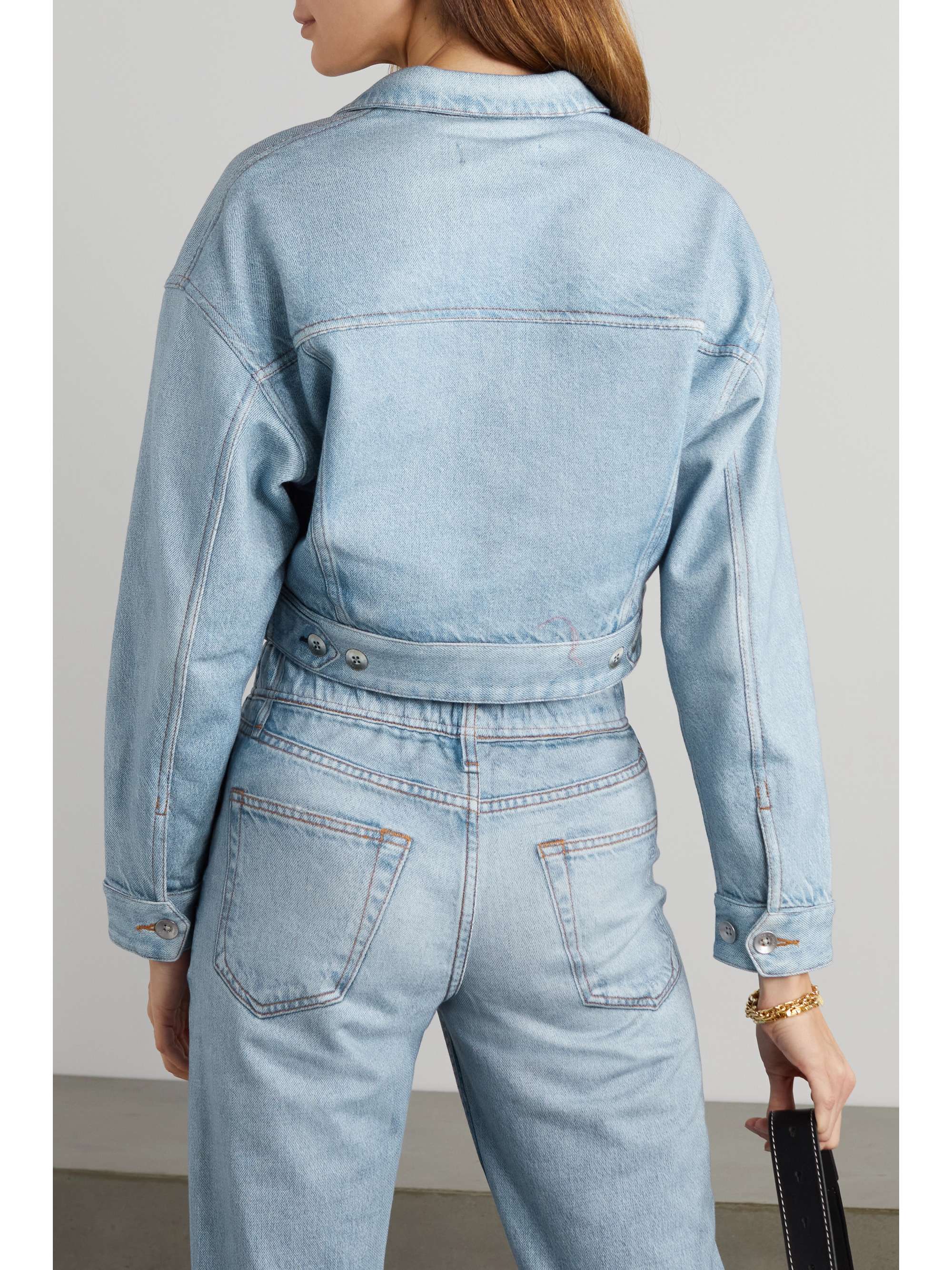 RAG & BONE Miramar cropped loopback cotton-terry jacket
