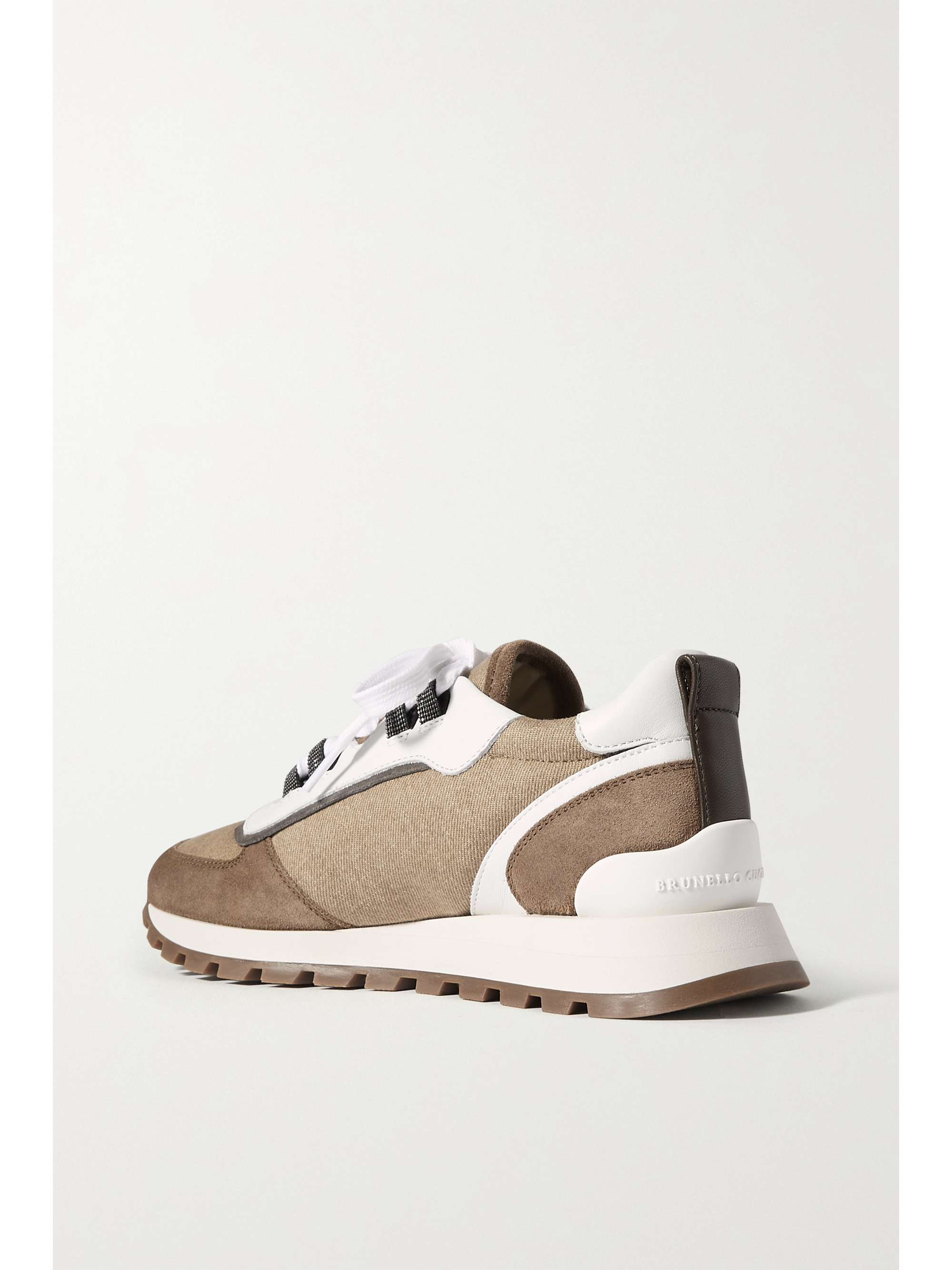 brown retro sneakers