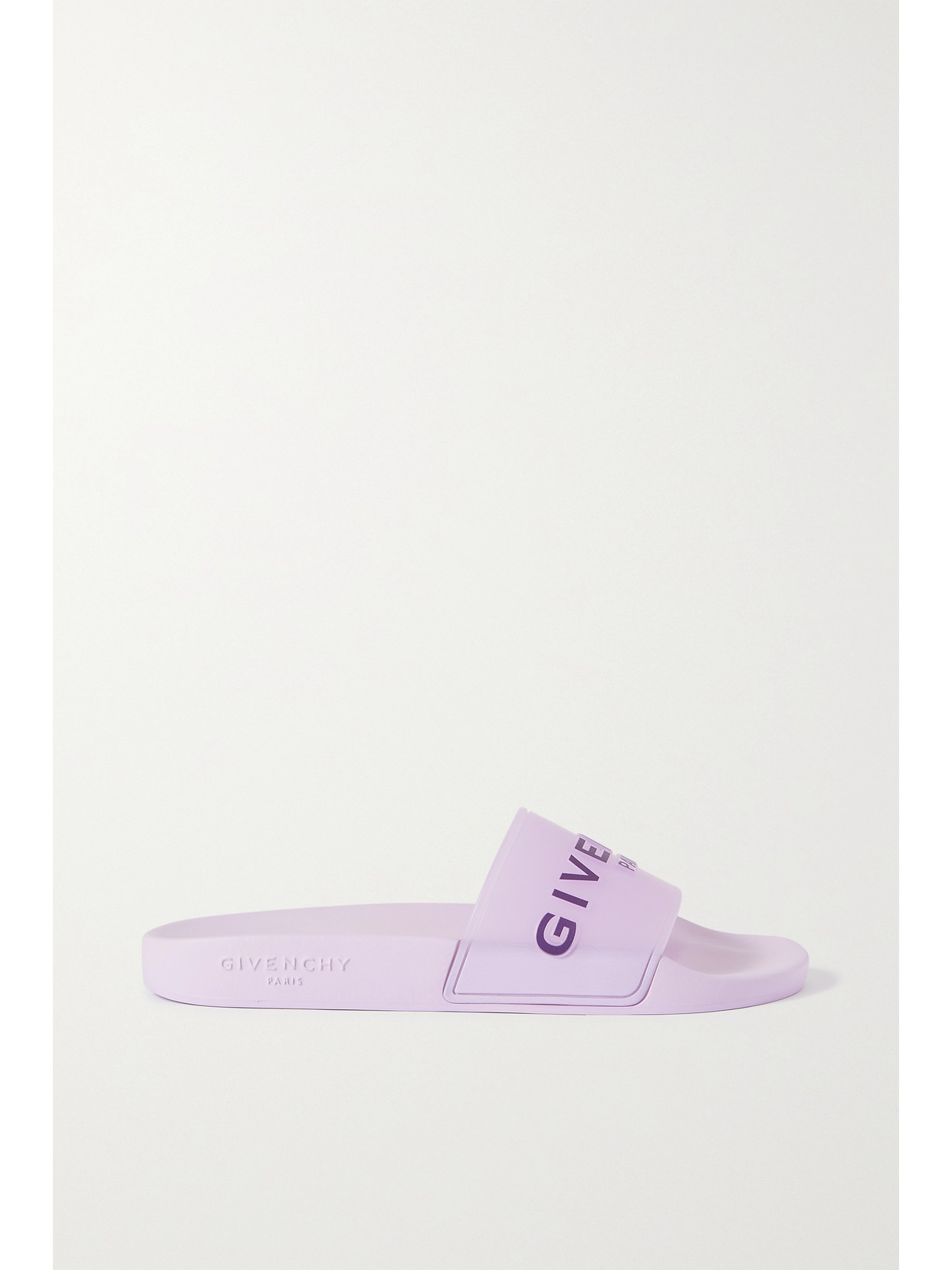Givenchy Logo-print Rubber Slides In Purple