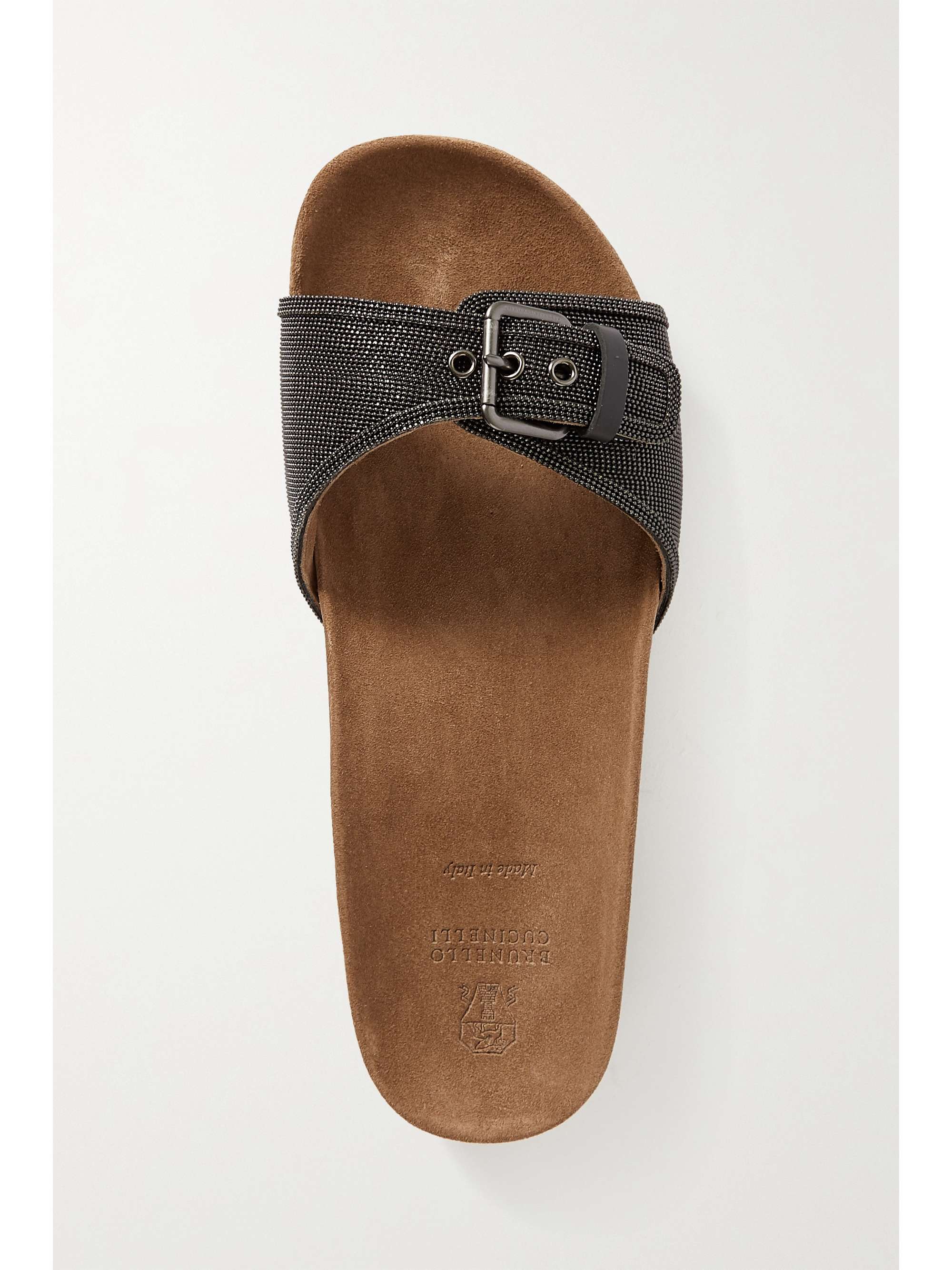 BRUNELLO CUCINELLI Glittered leather sandals
