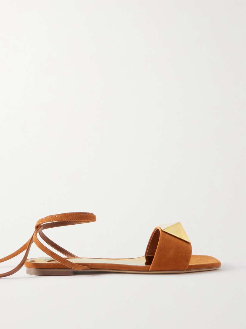 Valentino Garavani One Stud Suede Sandals