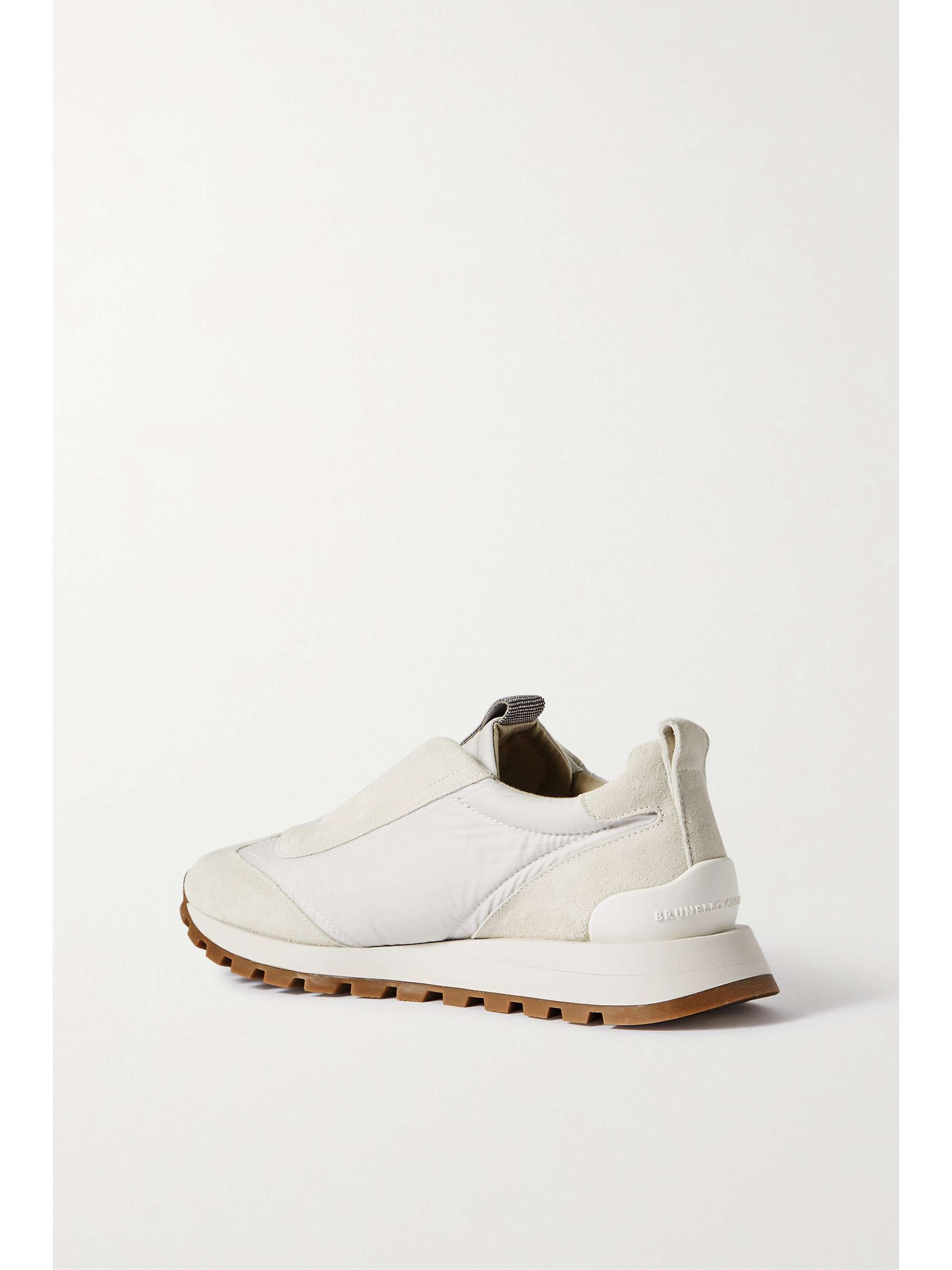 BRUNELLO CUCINELLI Bead-embellished suede sneakers