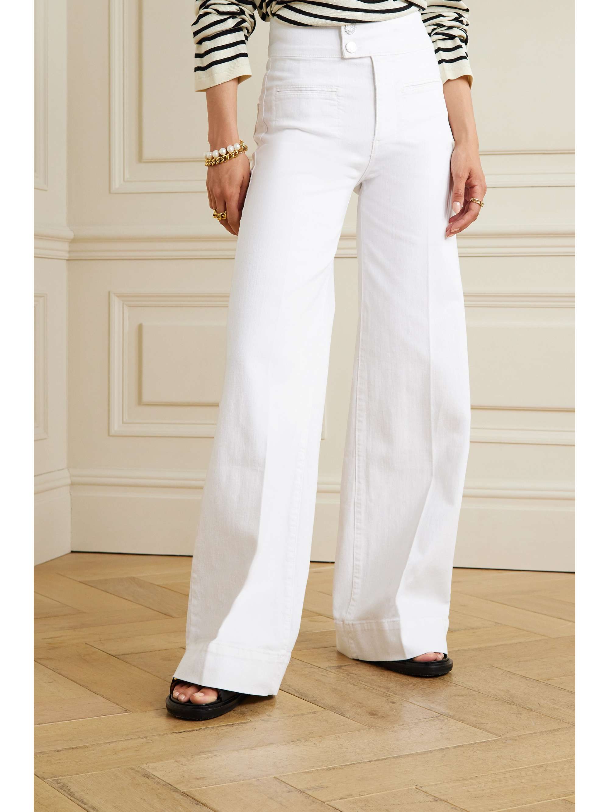White Le Hardy high-rise wide-leg jeans 