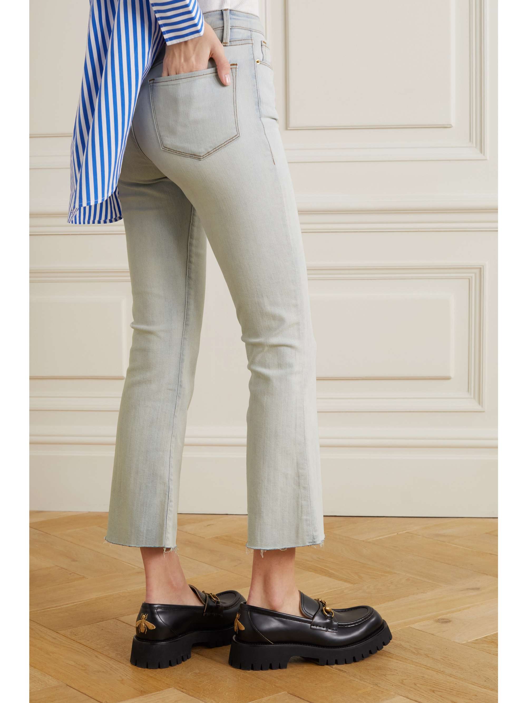 FRAME Le Crop Mini Boot Raw high-rise jeans