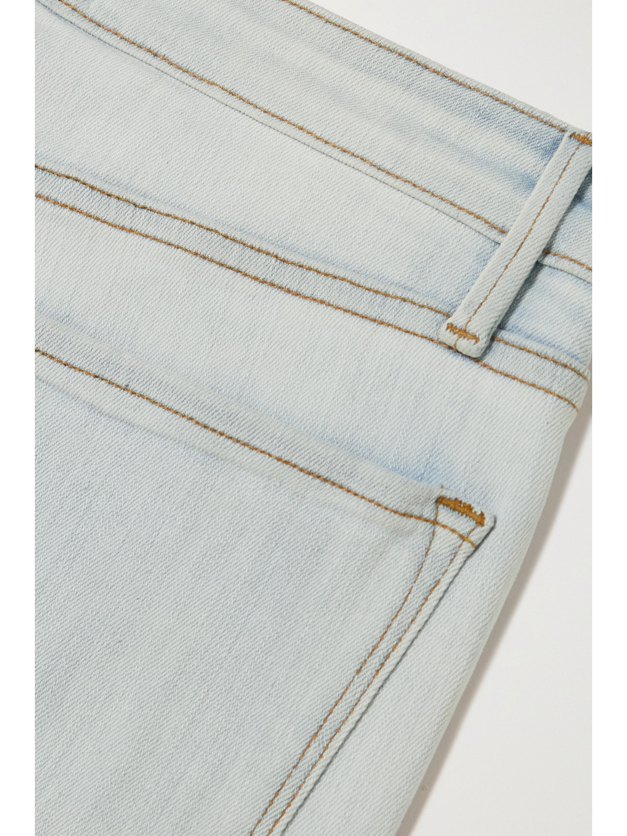 Frame Le Crop Mini Boot Raw High-rise Jeans In Blue
