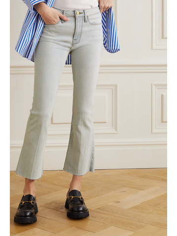FRAME Le Crop Mini Boot Raw high-rise jeans