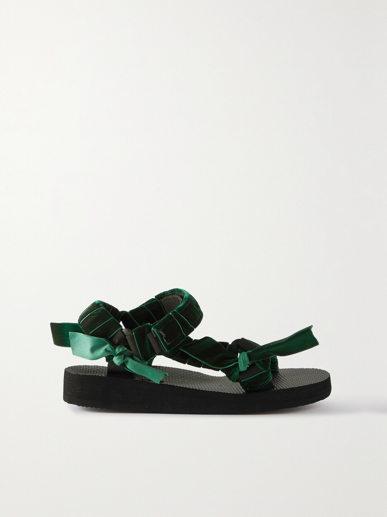 ARIZONA LOVE TREKKY VELVET AND CANVAS SANDALS