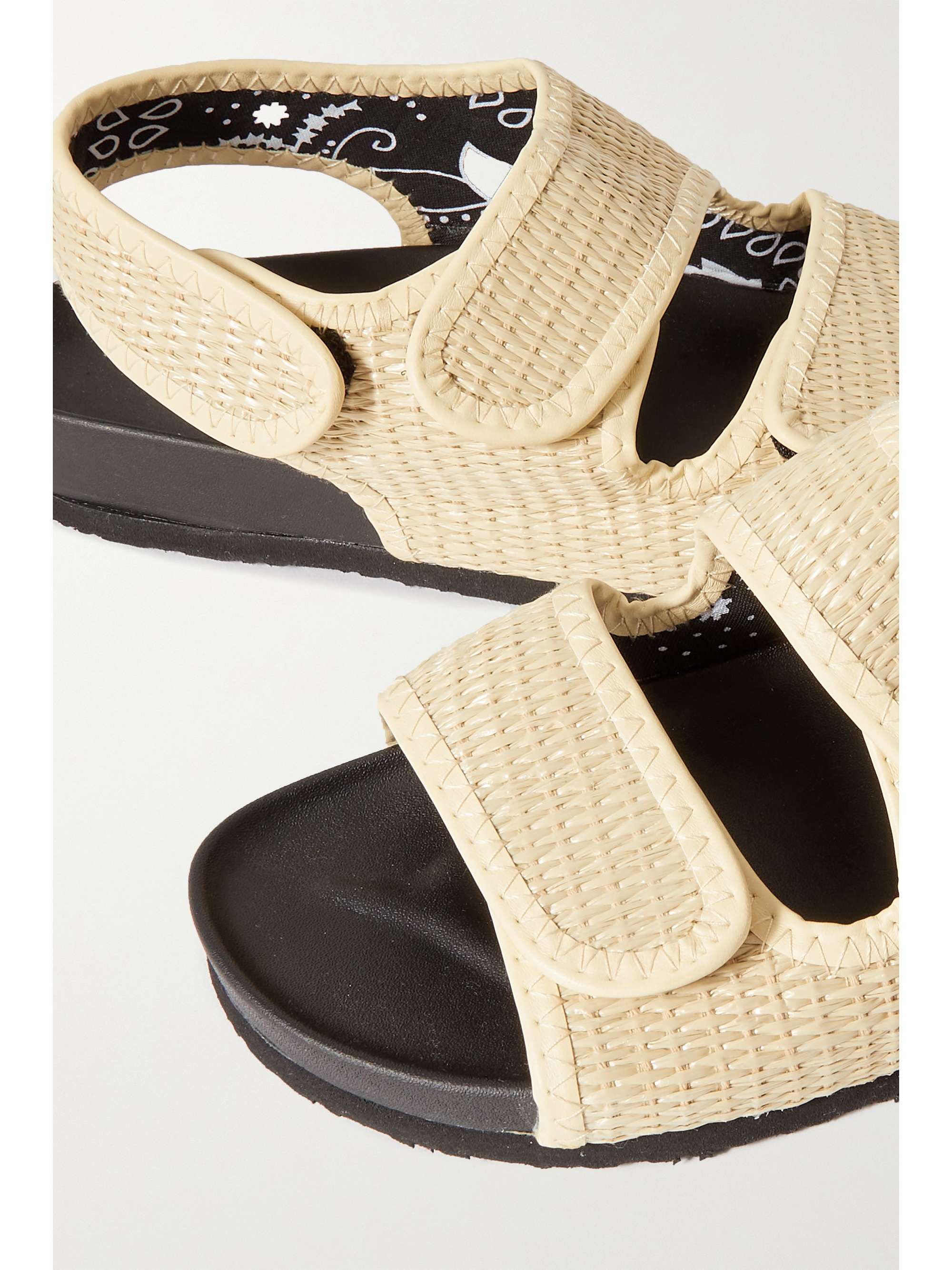 ARIZONA LOVE Striped raffia sandals