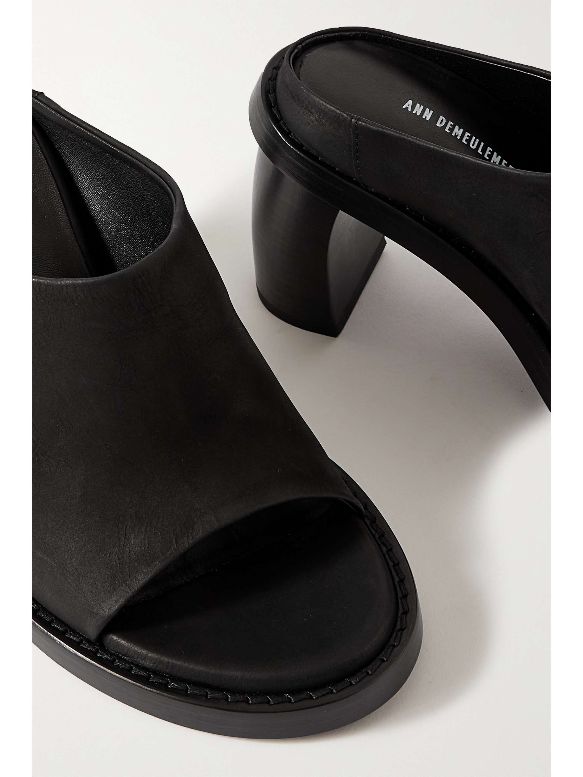 Black Clara leather mules | ANN 