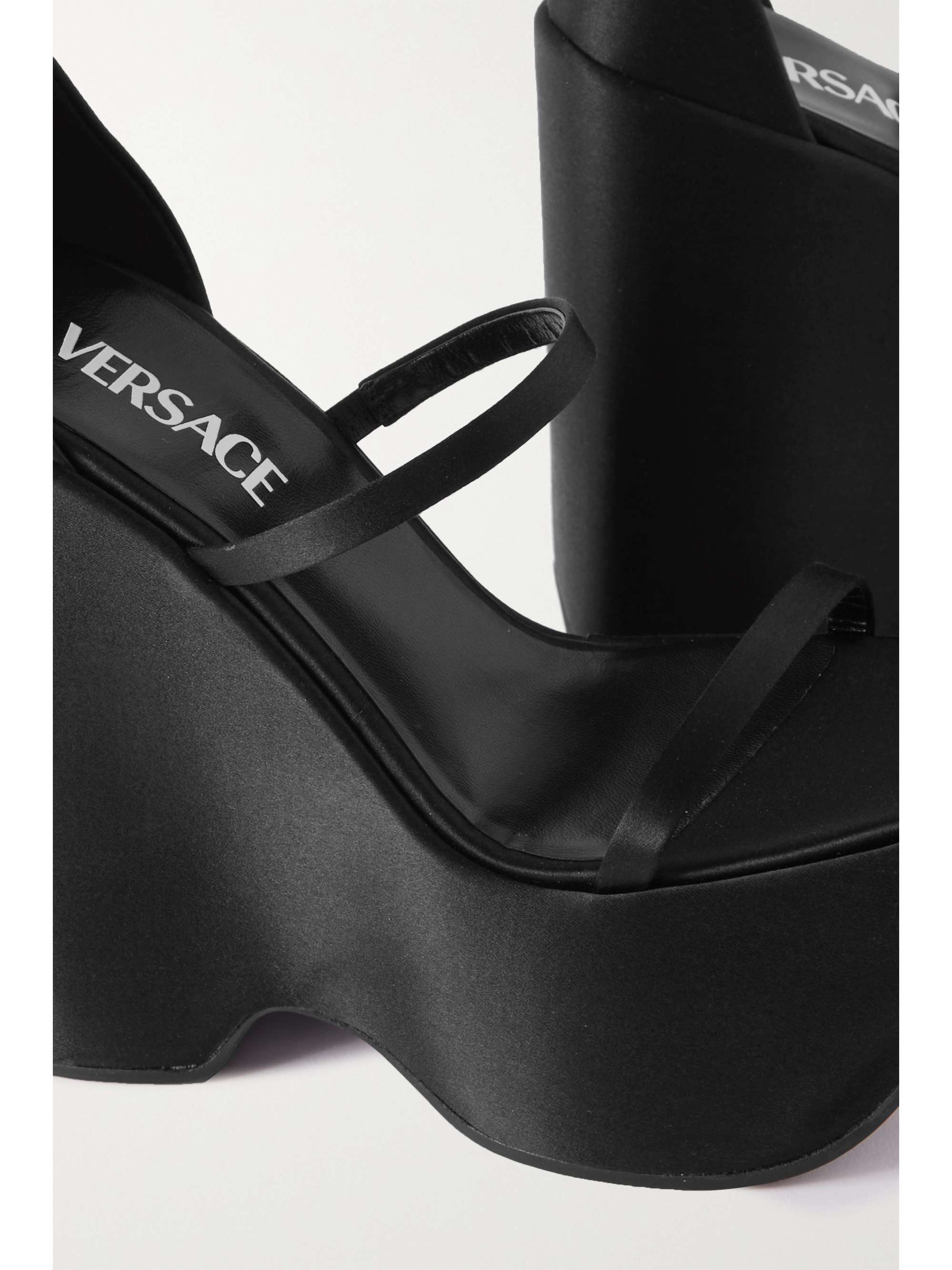 satin platforms versace