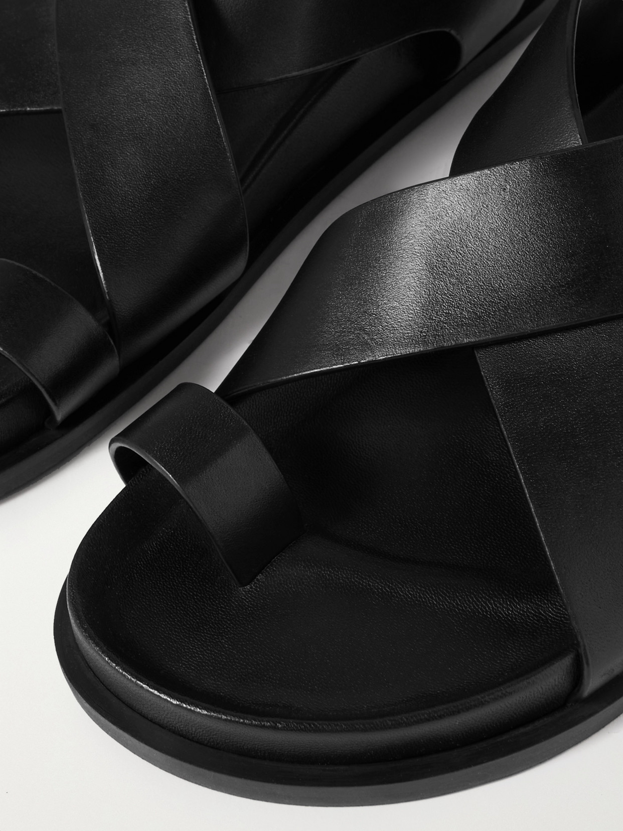 Shop A.emery Jalen Leather Sandals In Black