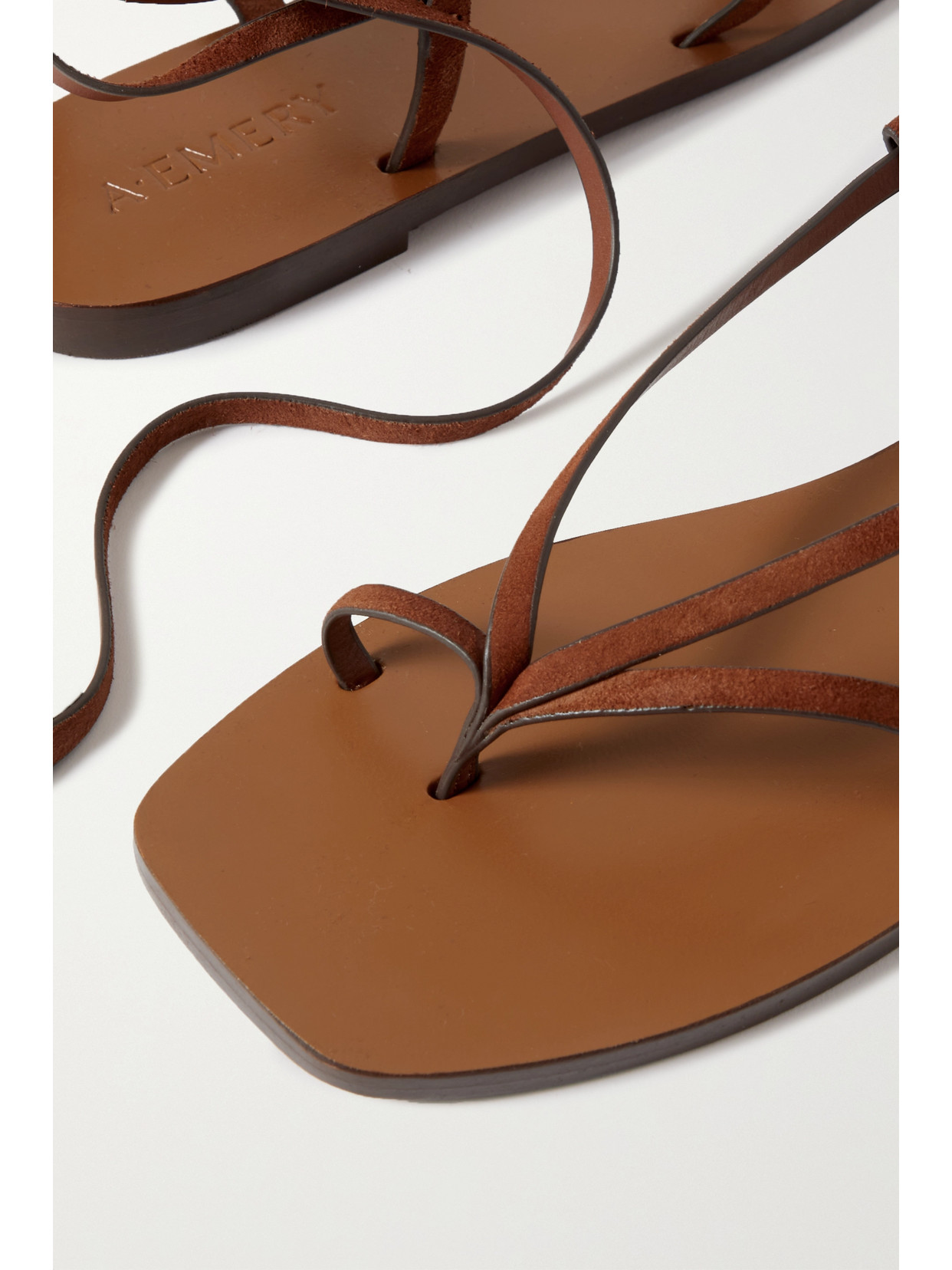 Shop A.emery Nolan Suede Sandals In Brown