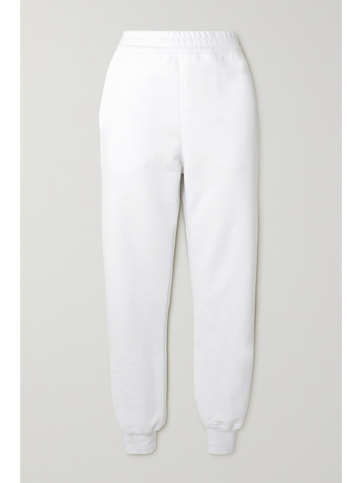 Alexander Mcqueen Printed Organic Cotton-jersey Track Pants In White