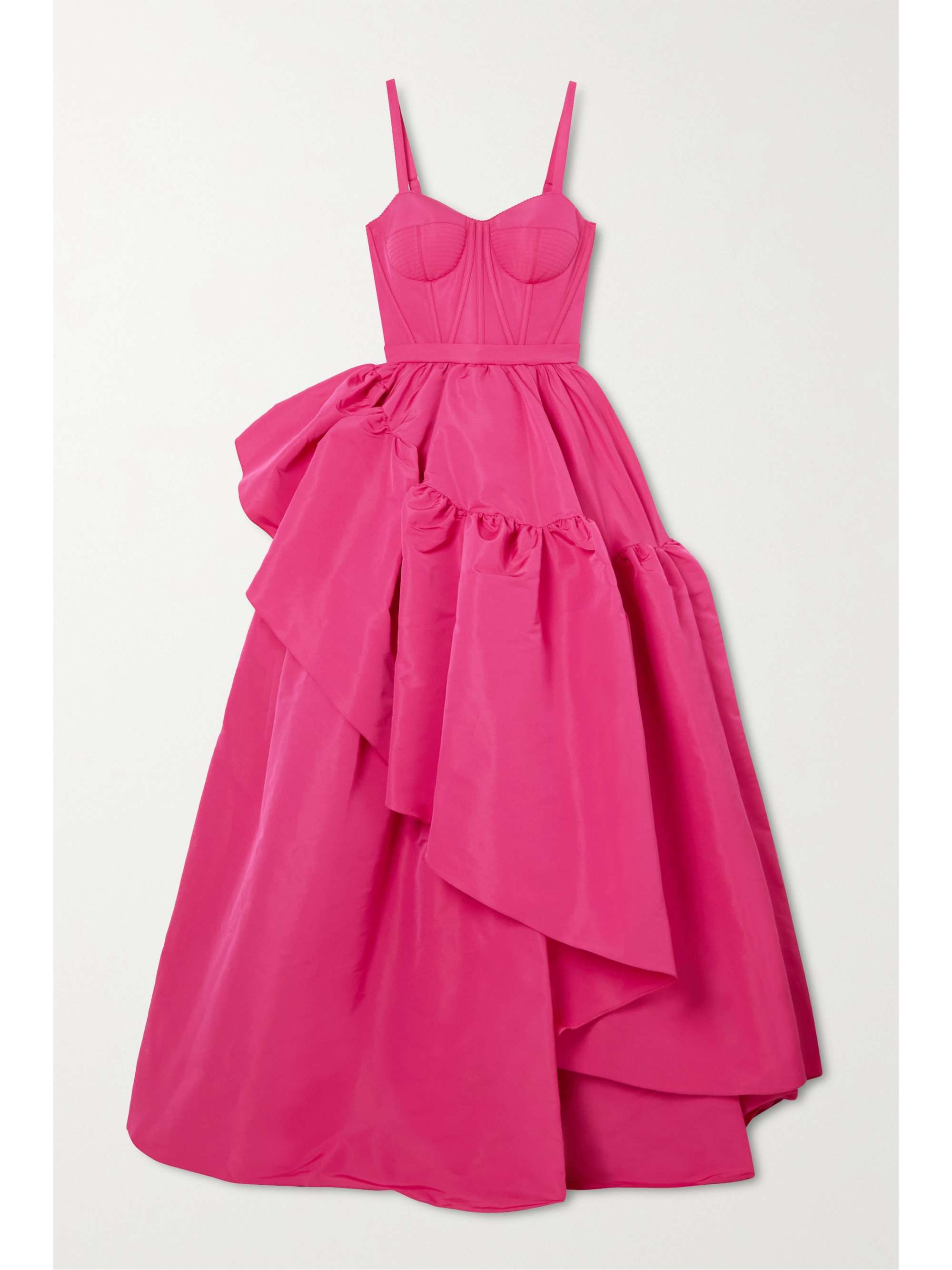 MCQUEEN Ruffled taffeta gown