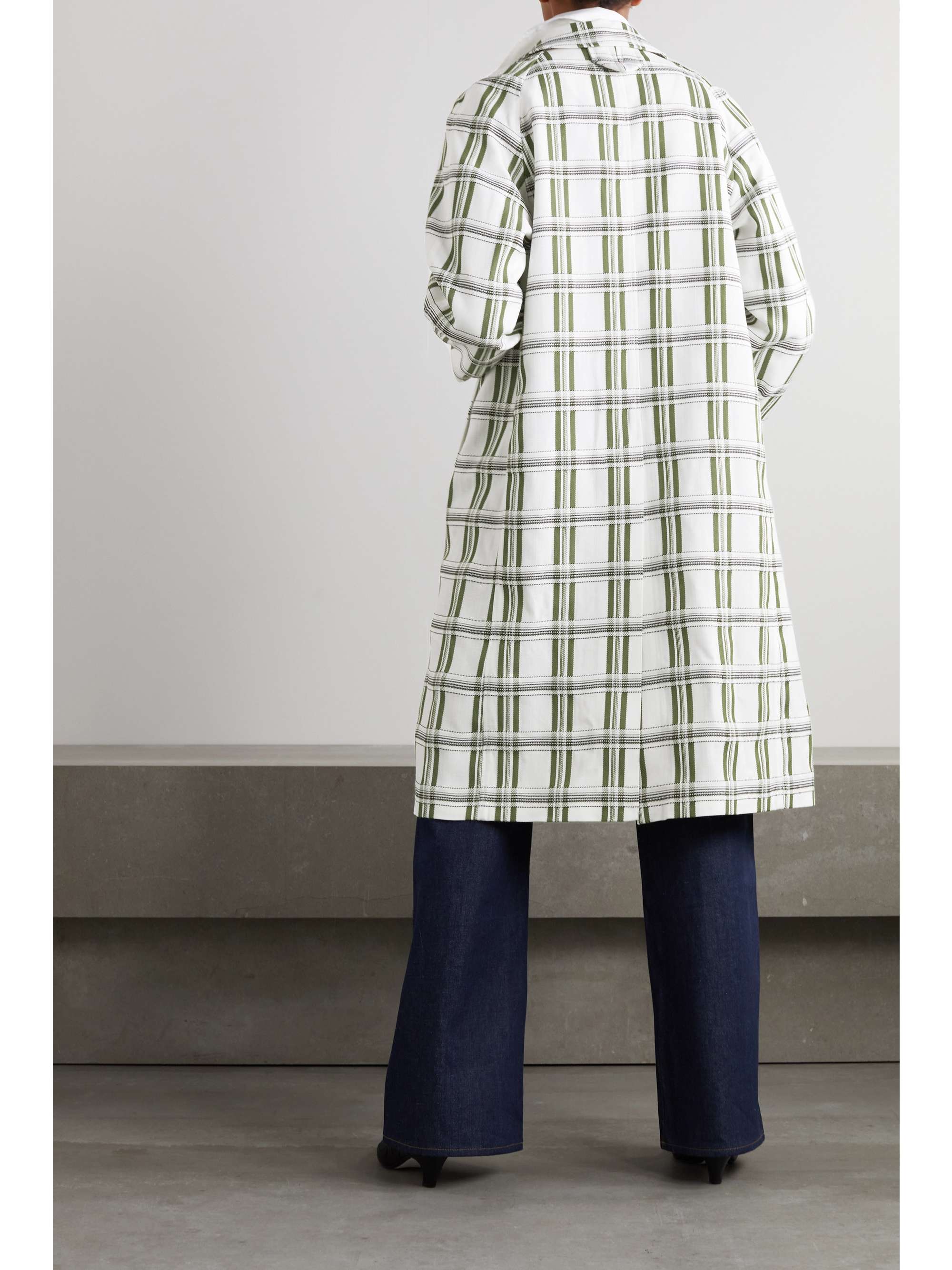 VICTORIA BECKHAM Checked jacquard coat