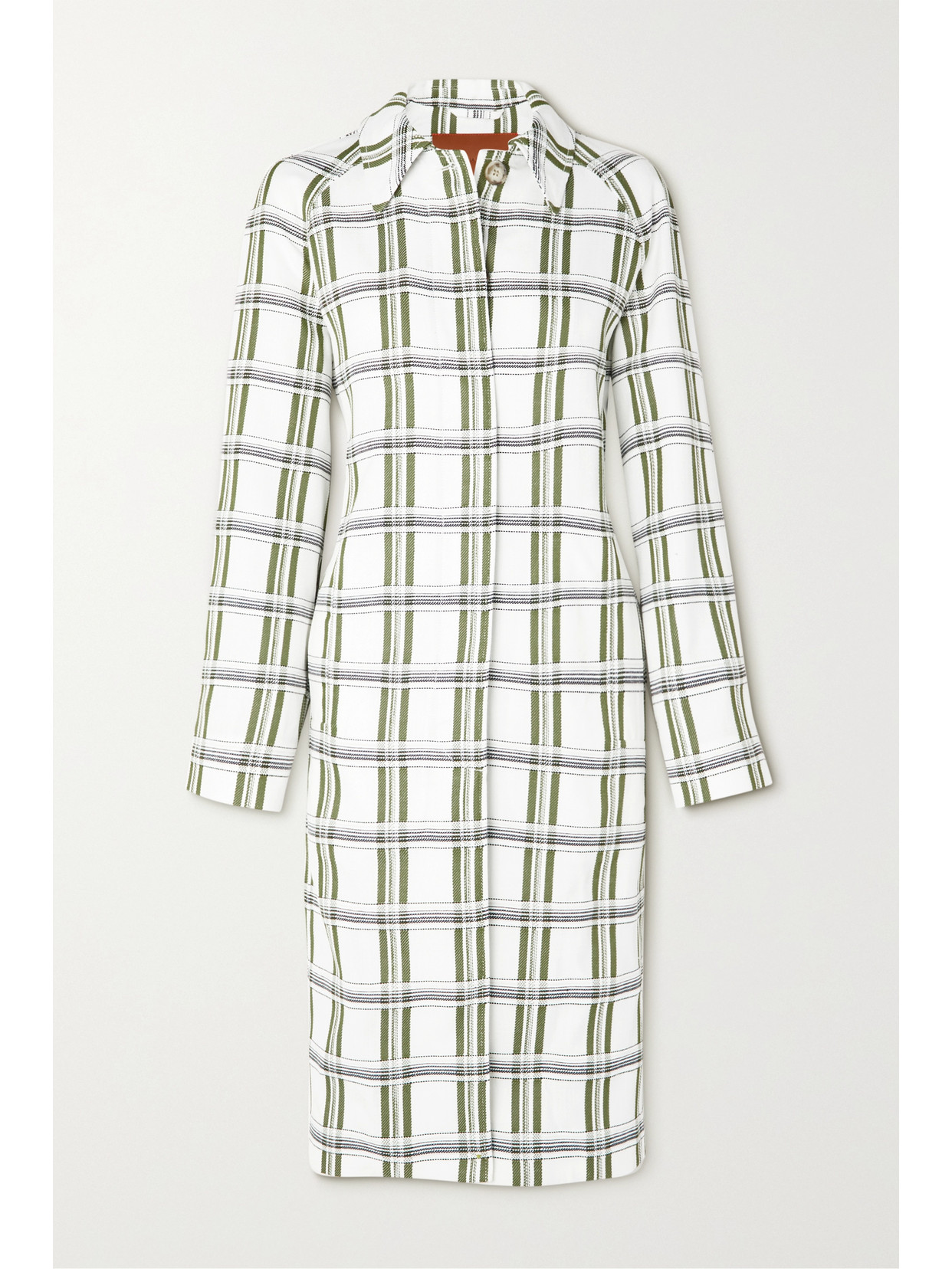 Victoria Beckham Checked Jacquard Coat - Off-white