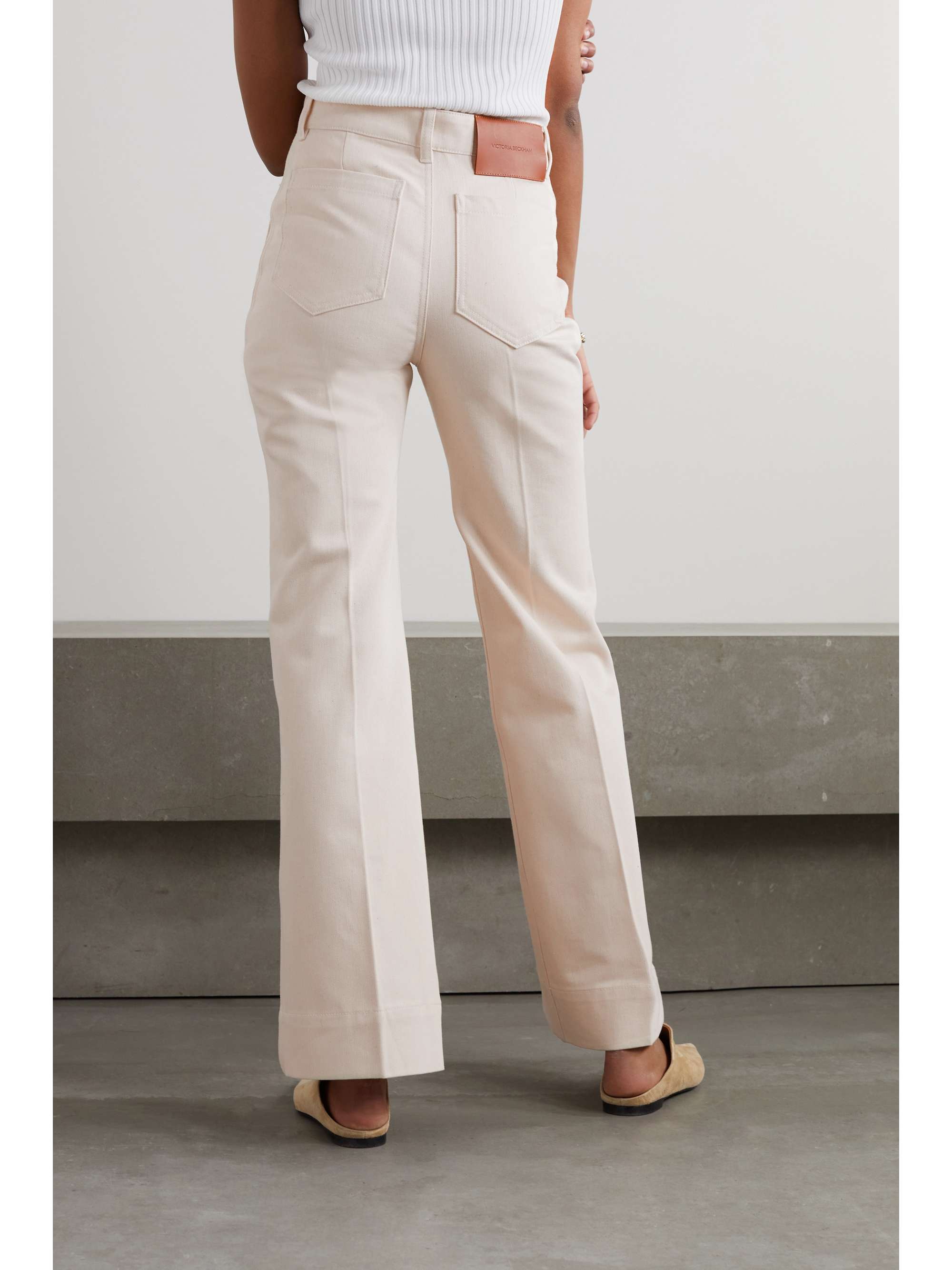 Victoria Beckham - Alina high-rise Wide-Leg Jeans - Ecru - 31 - Net A Porter