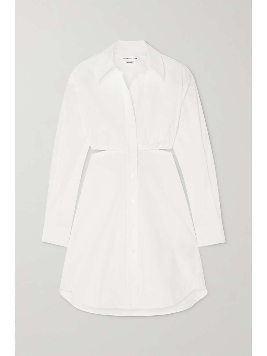 Cotton Shirt Dress White