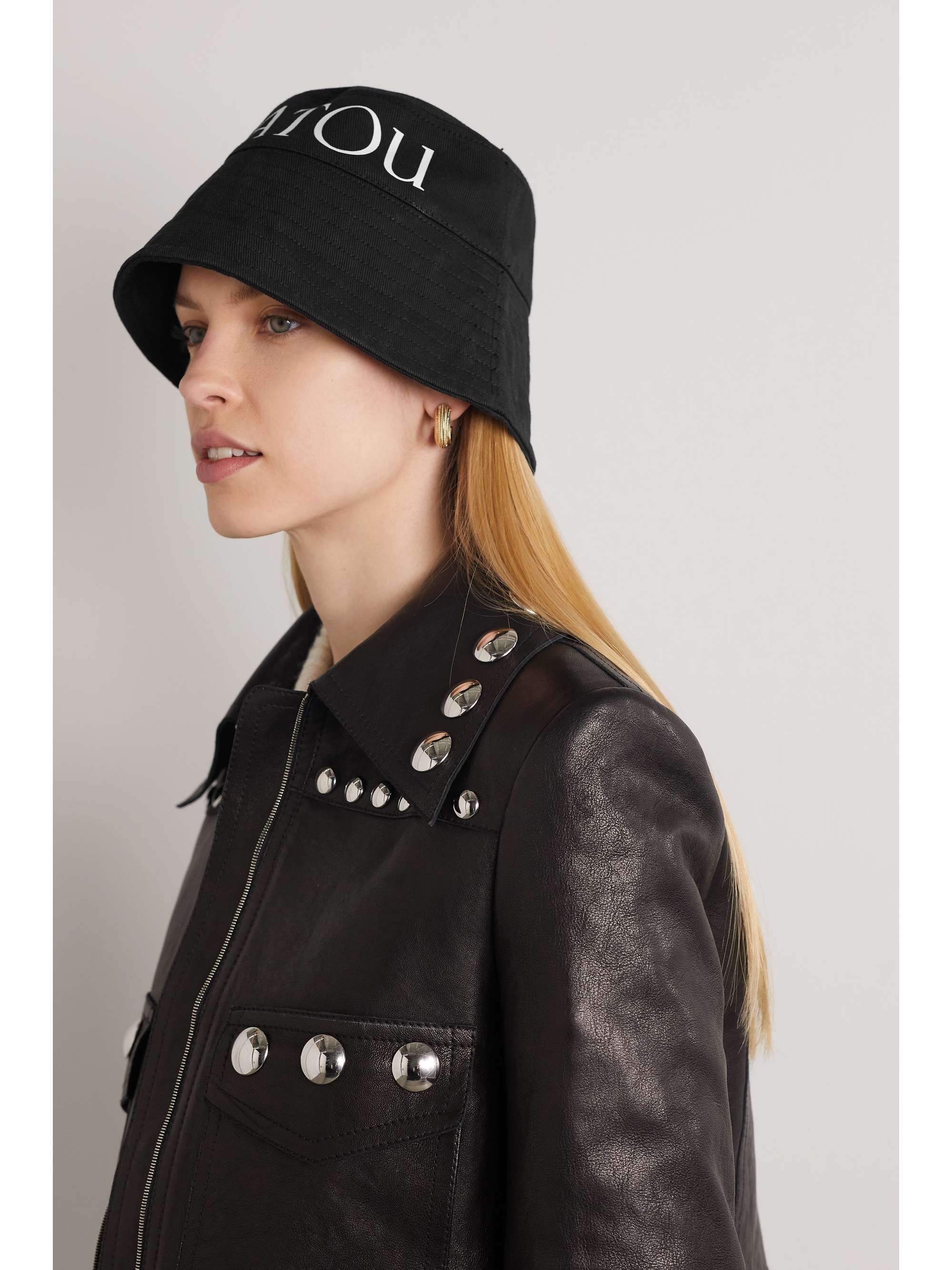 PATOU Printed organic cotton-canvas bucket hat