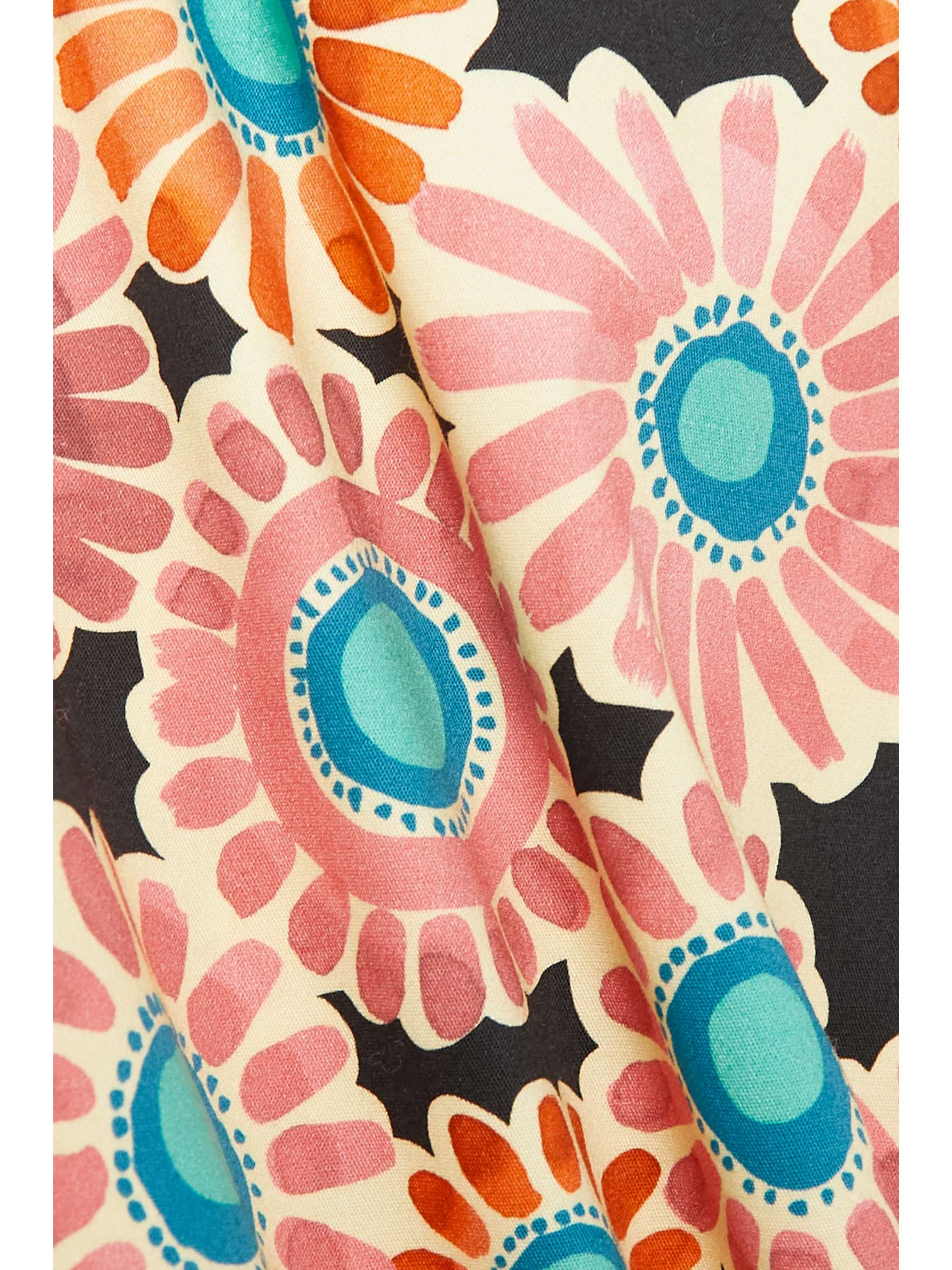 LA DOUBLEJ Cascata ruffled wrap-effect floral-print cotton-blend skirt