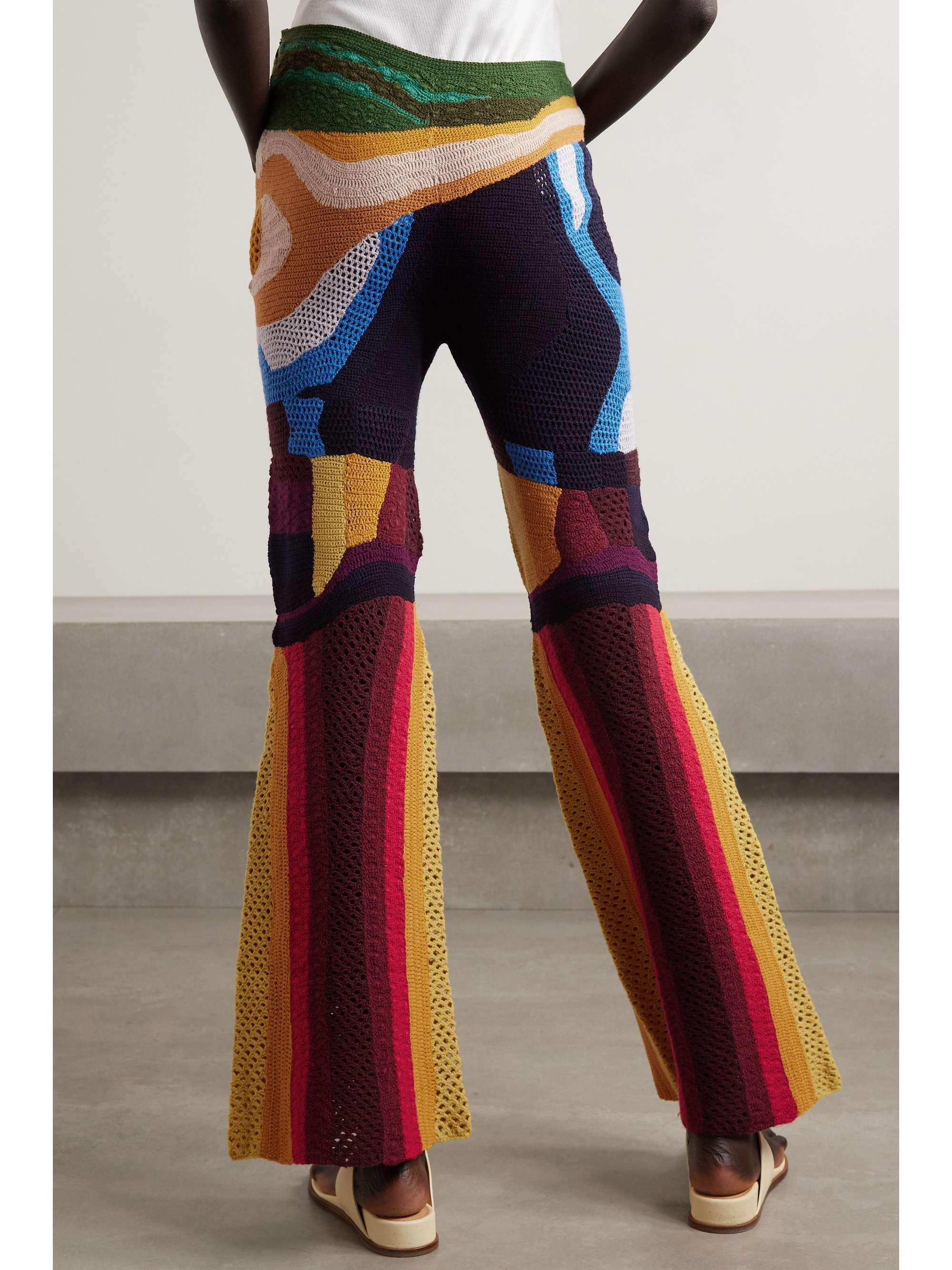 GABRIELA HEARST Simeon crocheted cashmere flared pants
