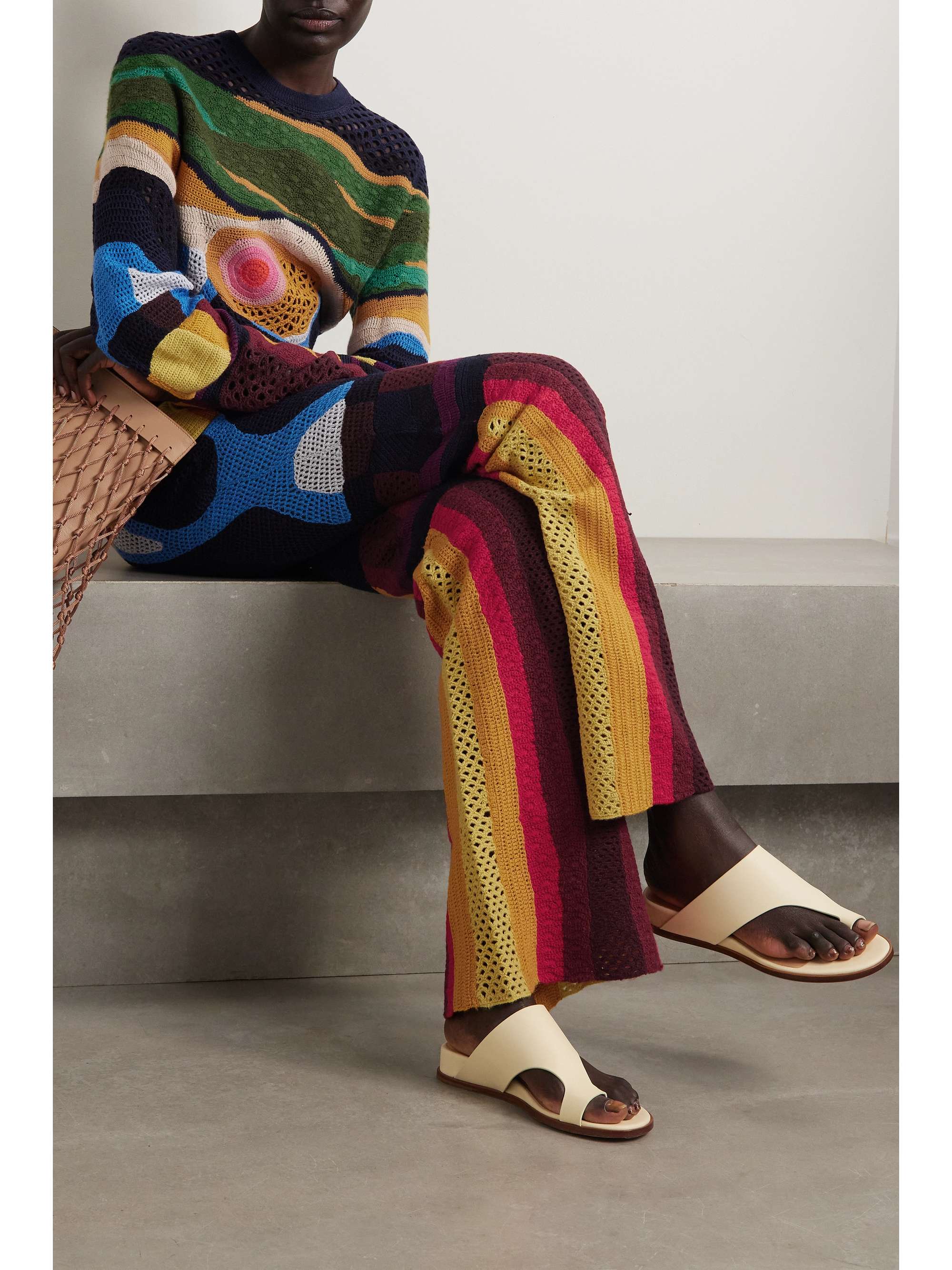 GABRIELA HEARST Simeon crocheted cashmere flared pants