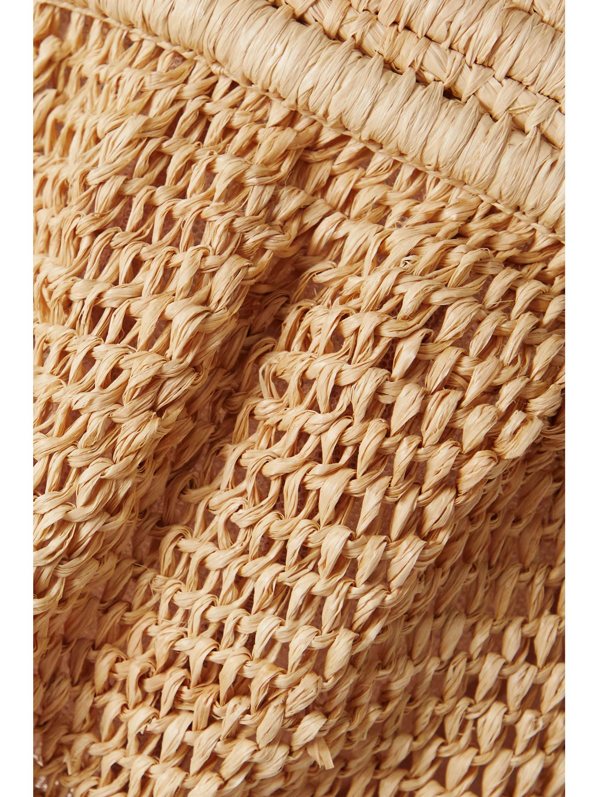 GABRIELA HEARST Kai strapless cutout bamboo raffia and cotton-voile maxi dress