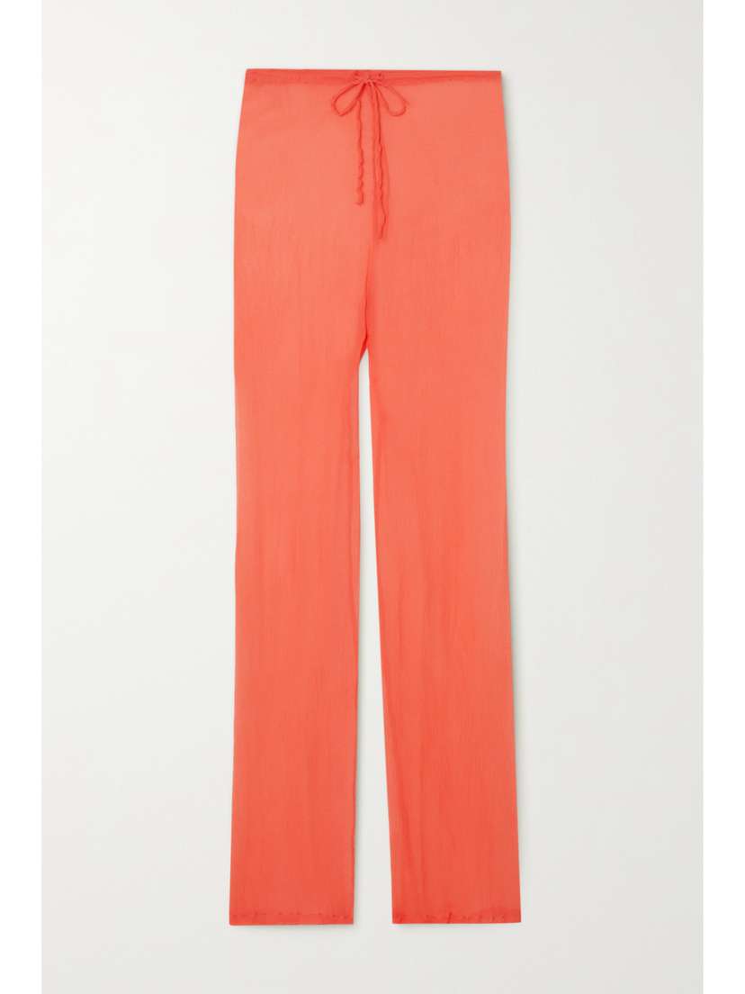 Dries Van Noten Silk-crepon Straight-leg Pants