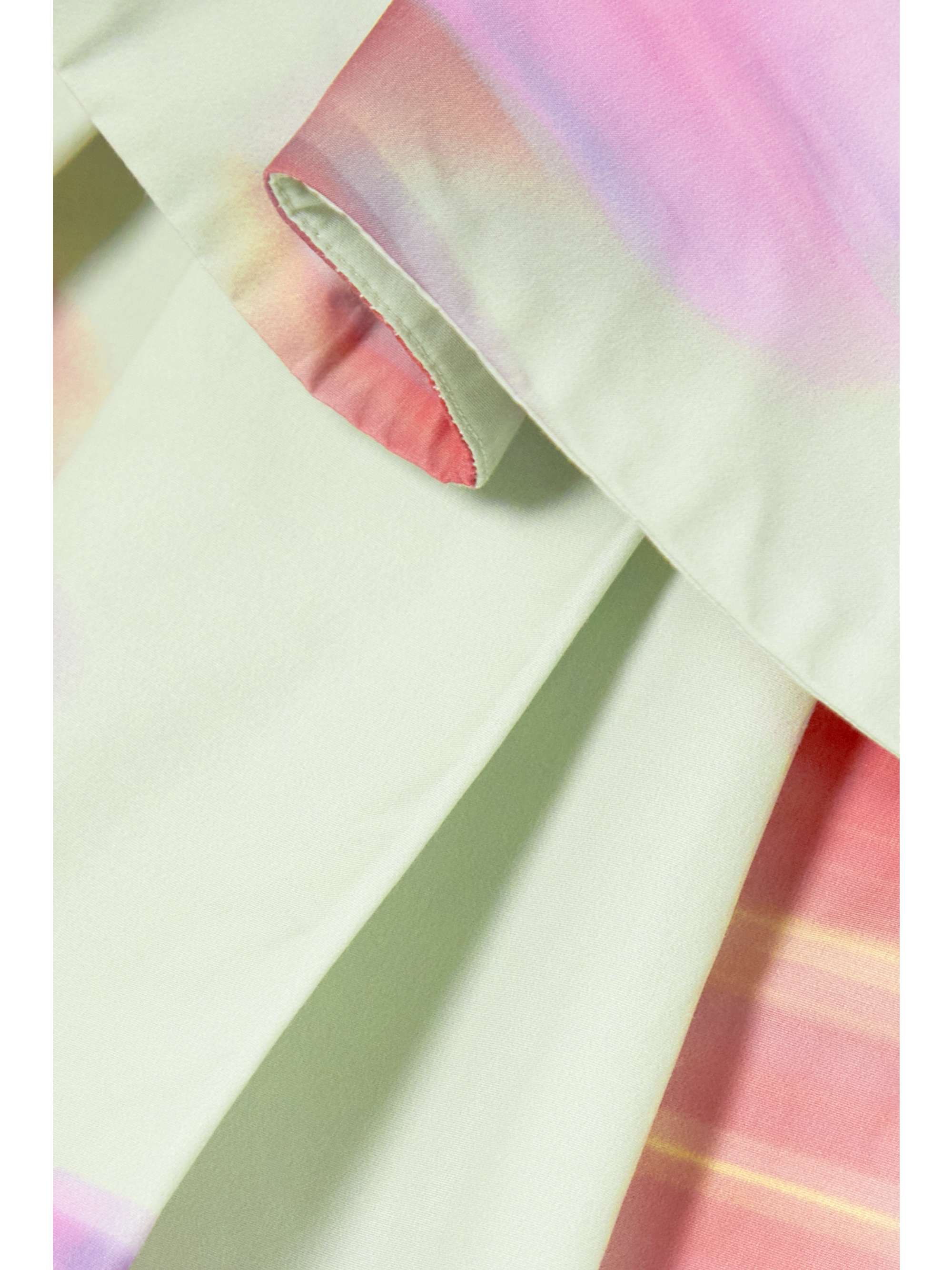 DRIES VAN NOTEN 荷叶边印花绉纱抹胸女衫