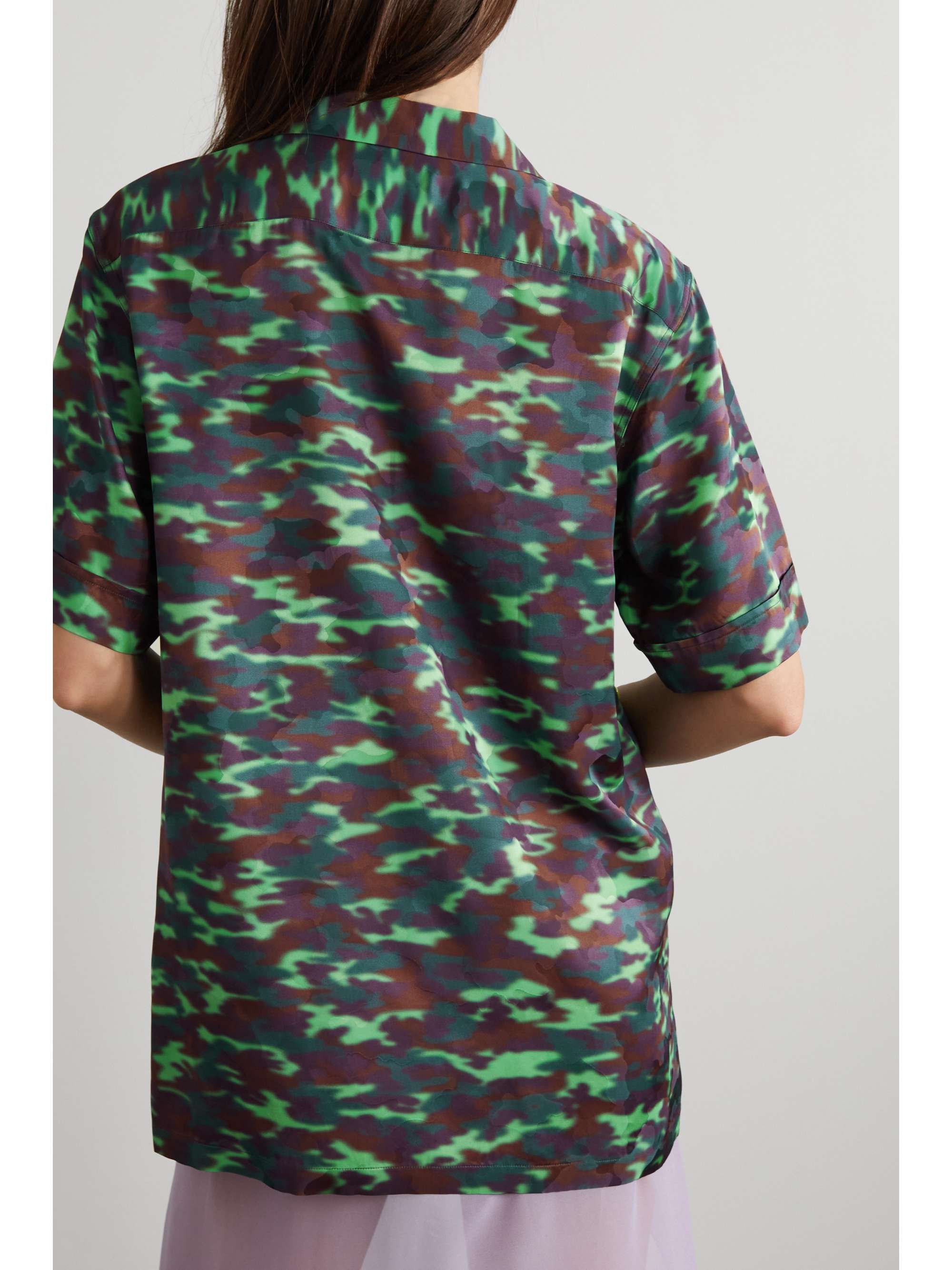 DRIES VAN NOTEN 带缀饰印花梭织衬衫