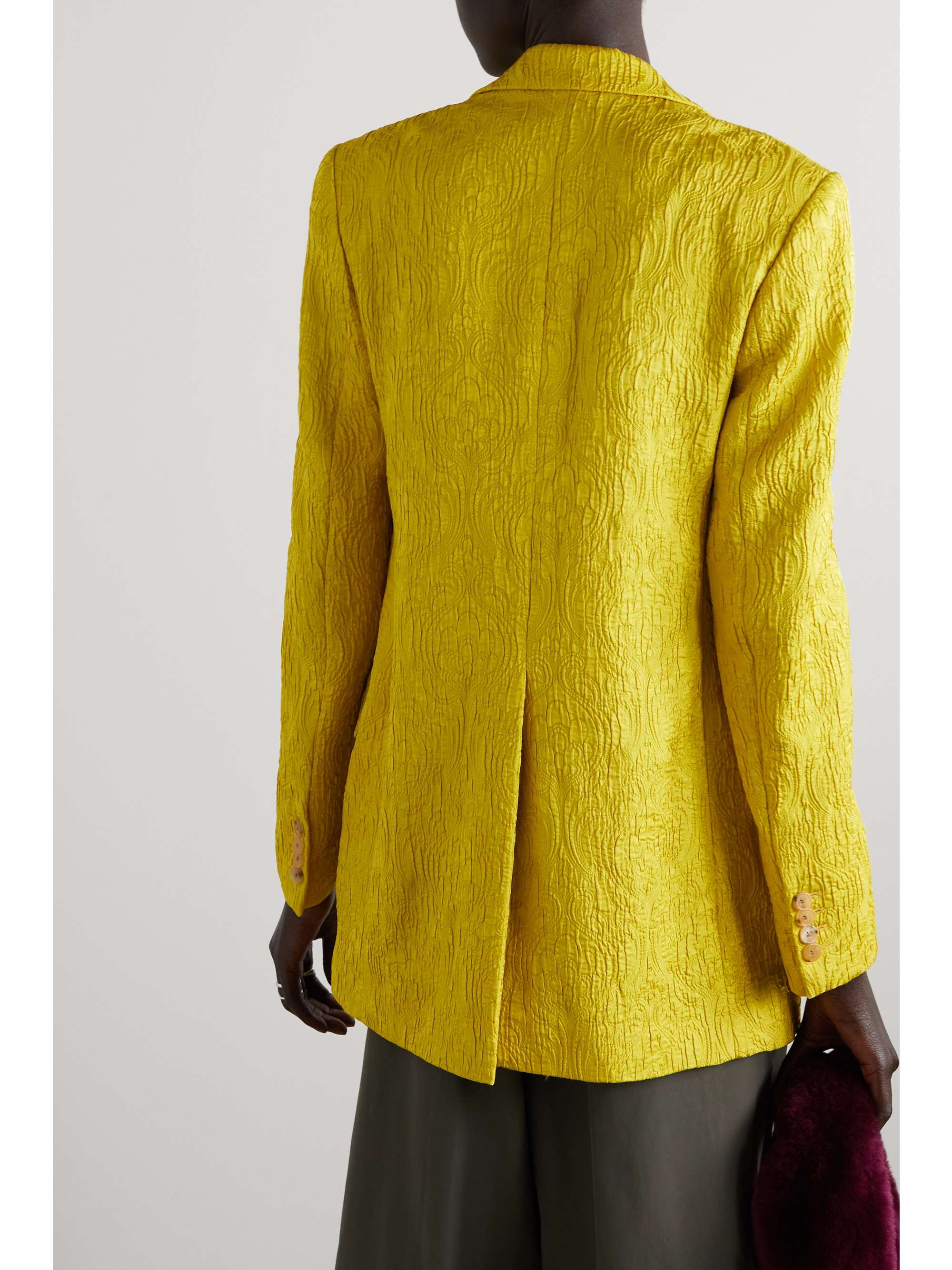 DRIES VAN NOTEN Floral-jacquard blazer