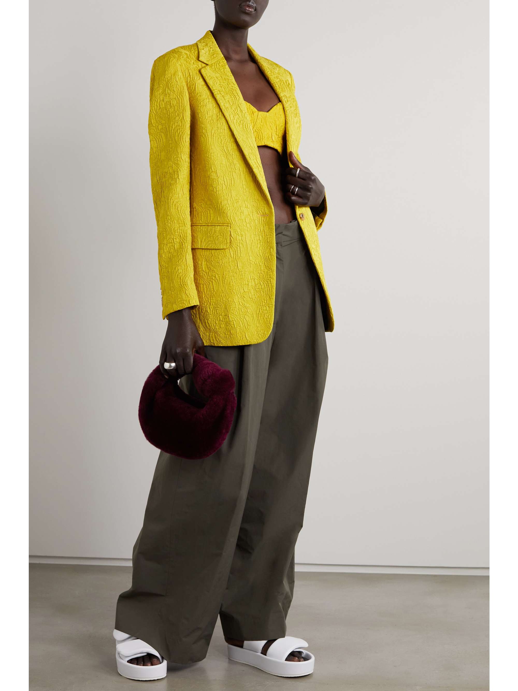DRIES VAN NOTEN Floral-jacquard blazer