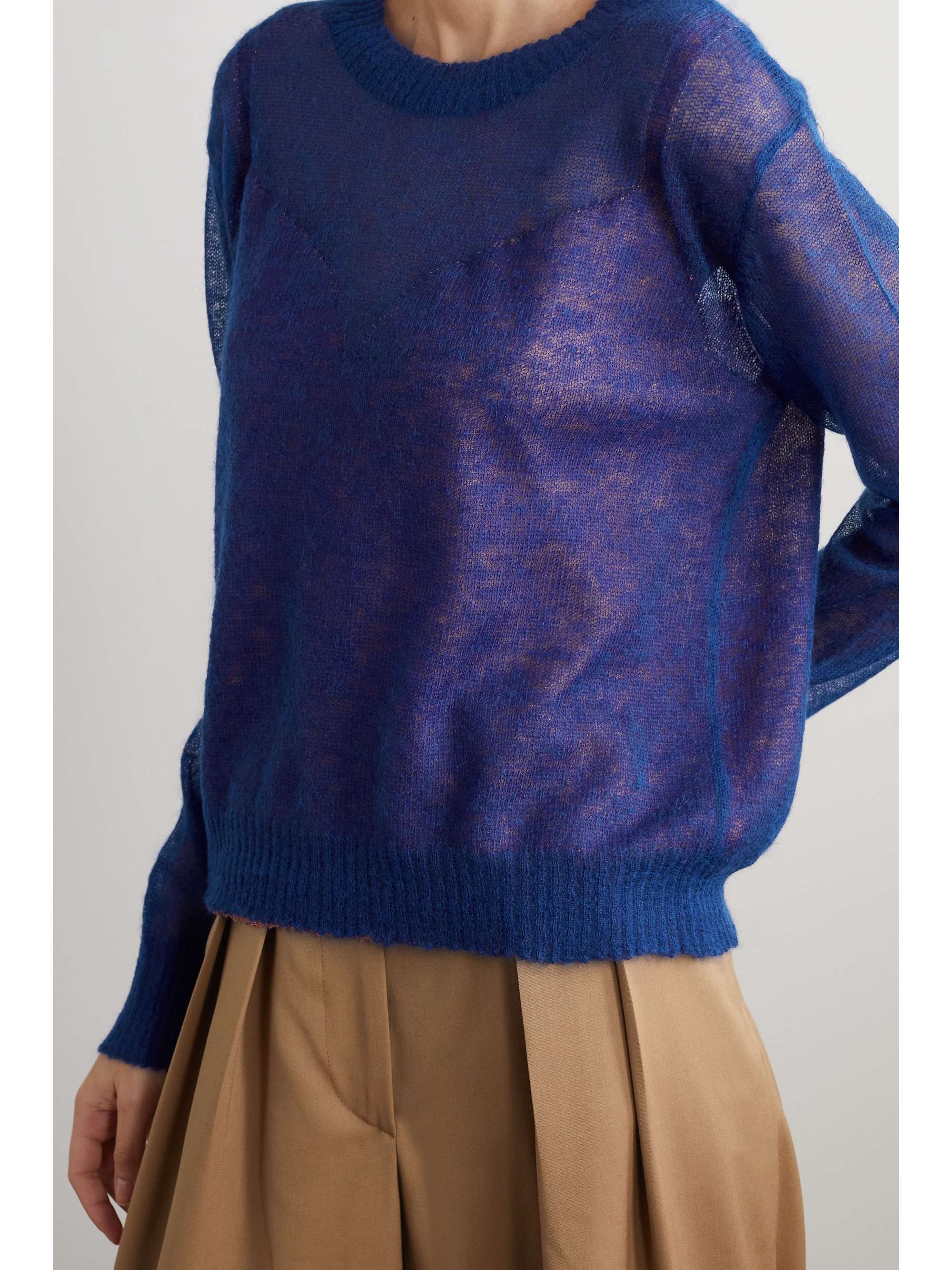 Layered knitted sweater