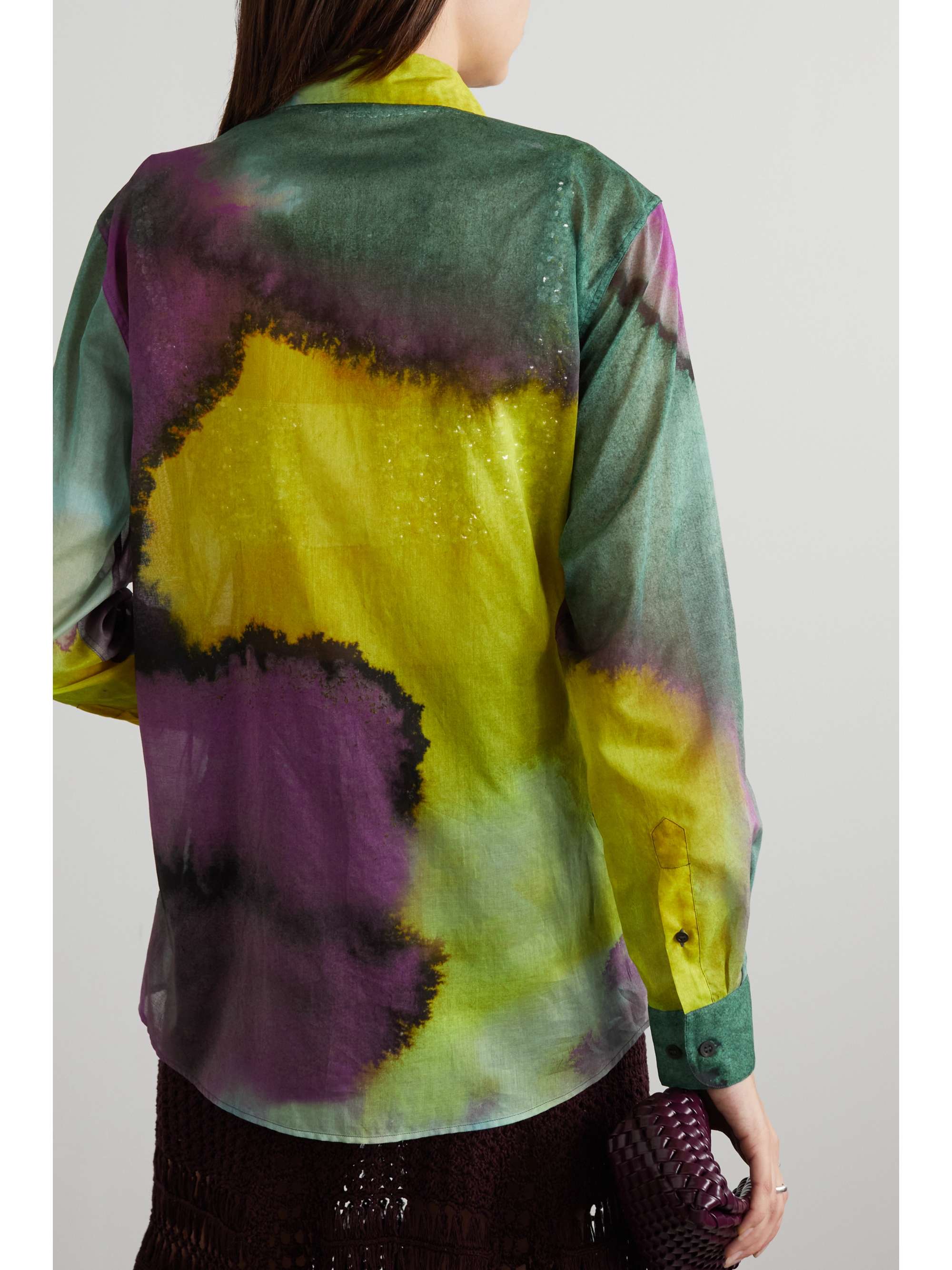 Yellow Printed cotton shirt | DRIES VAN 