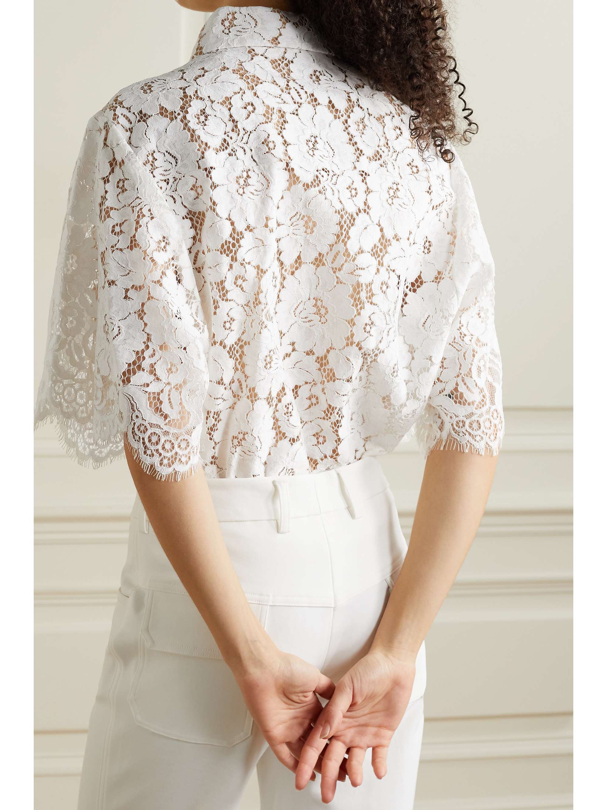 MICHAEL KORS COLLECTION Cotton-blend corded lace shirt