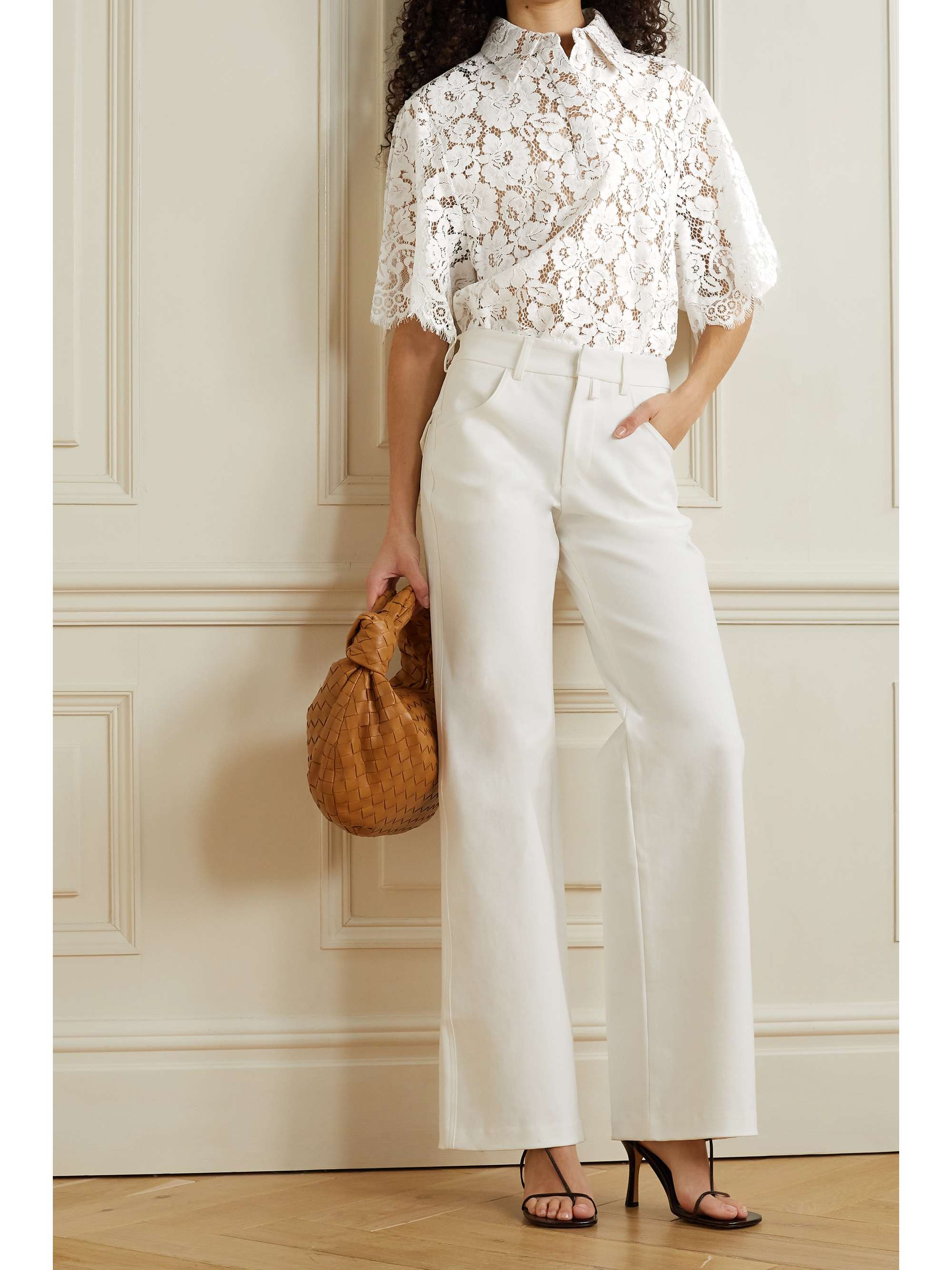 MICHAEL KORS COLLECTION Cotton-blend corded lace shirt