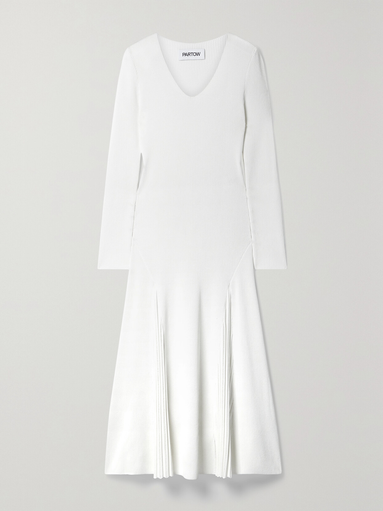 PARTOW Maddox Ribbed-knit Midi Dress
